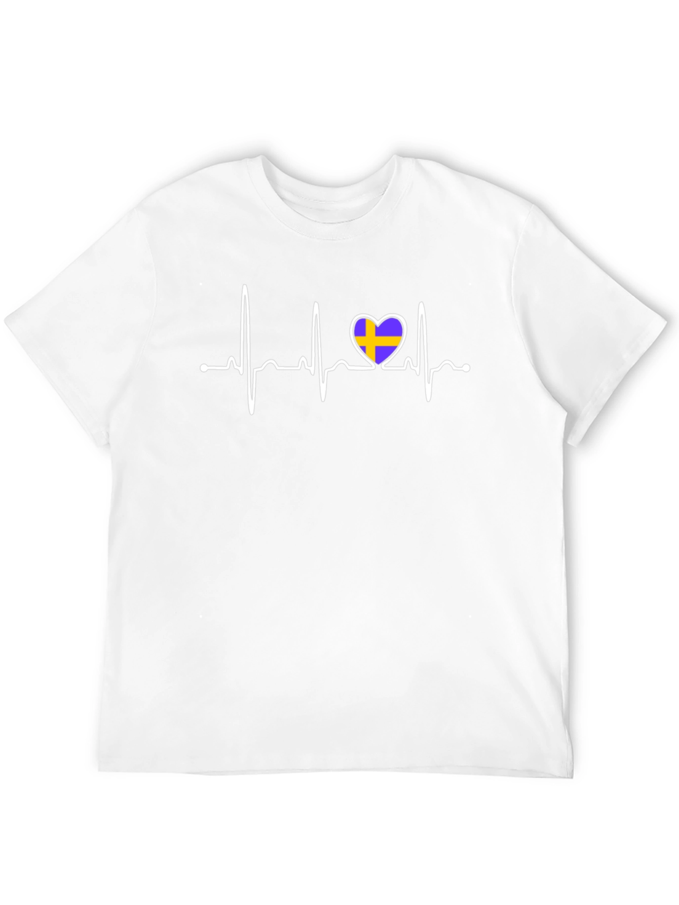 Sweden Heartbeat T-Shirt - Black