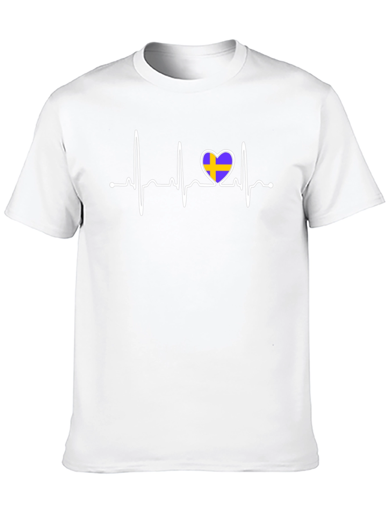 Sweden Heartbeat T-Shirt - Black