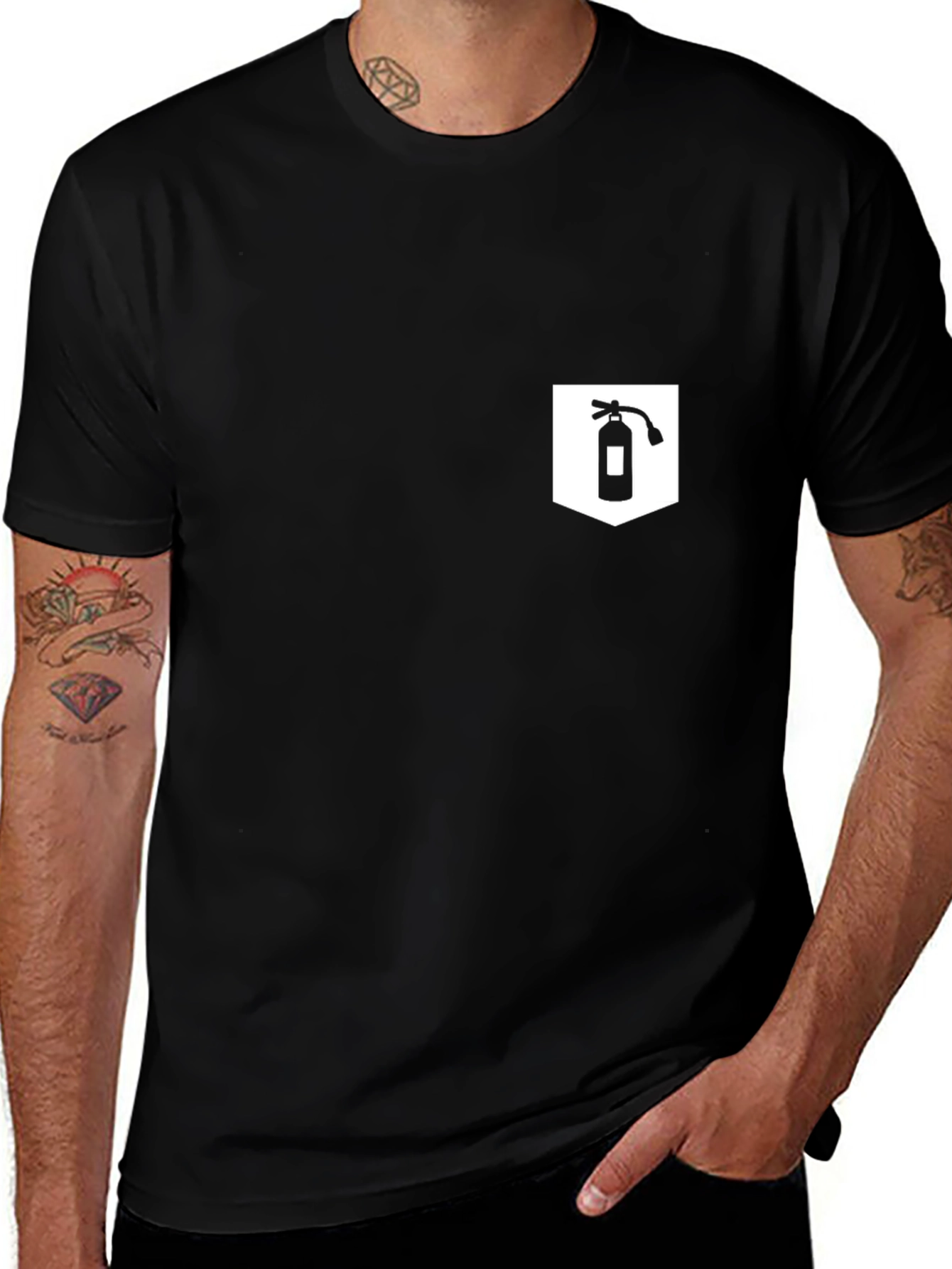 Fire Safety Pocket Tee - Black