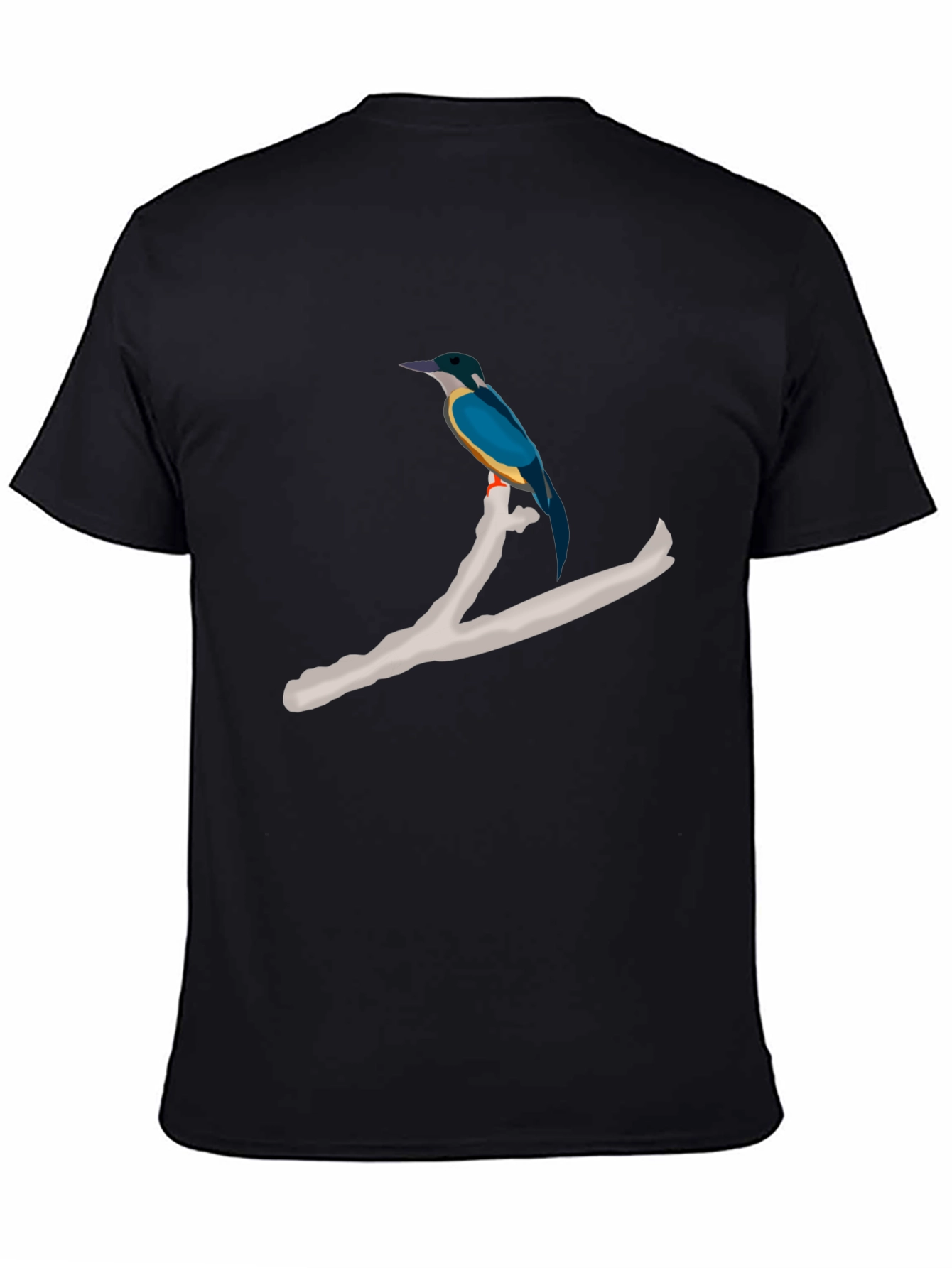 Kingfisher Bird on Branch Graphic T-Shirt
