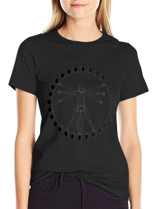 Lunar Werewolf Vitruvian Man Graphic Tee