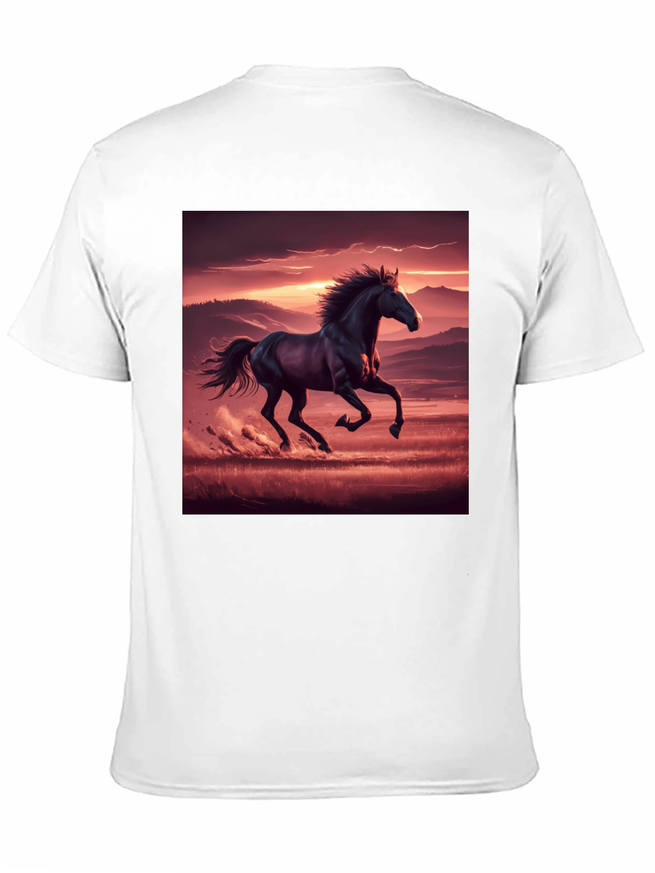 Black Horse Sunset Graphic Tee