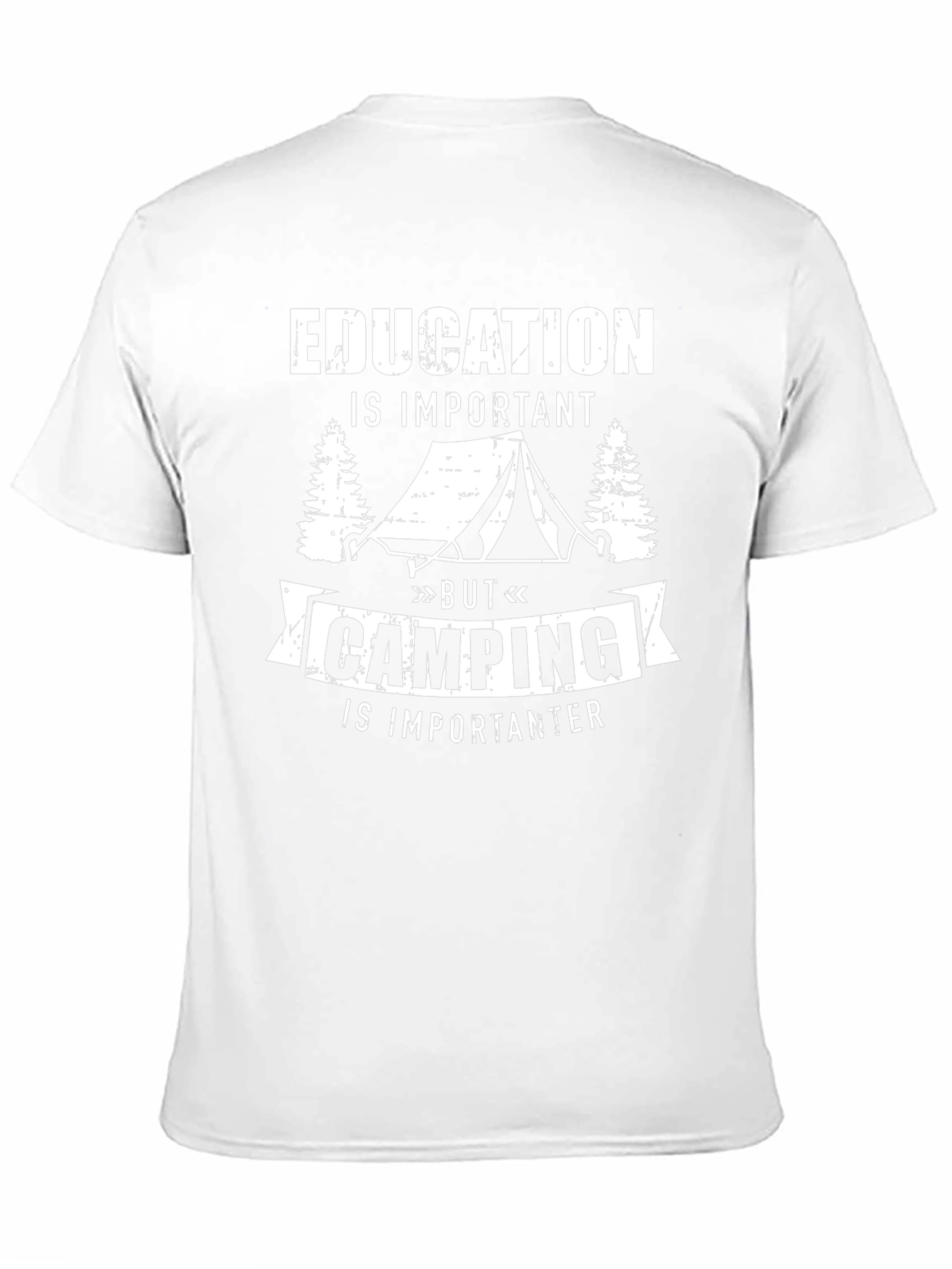 Funny Camping T-Shirt: Education is Important But Camping