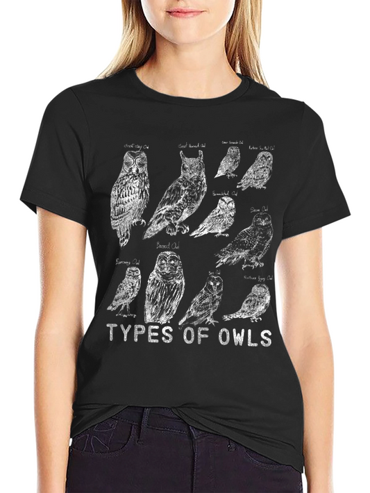 Types of Owls Graphic T-Shirt - Bird Lover Tee