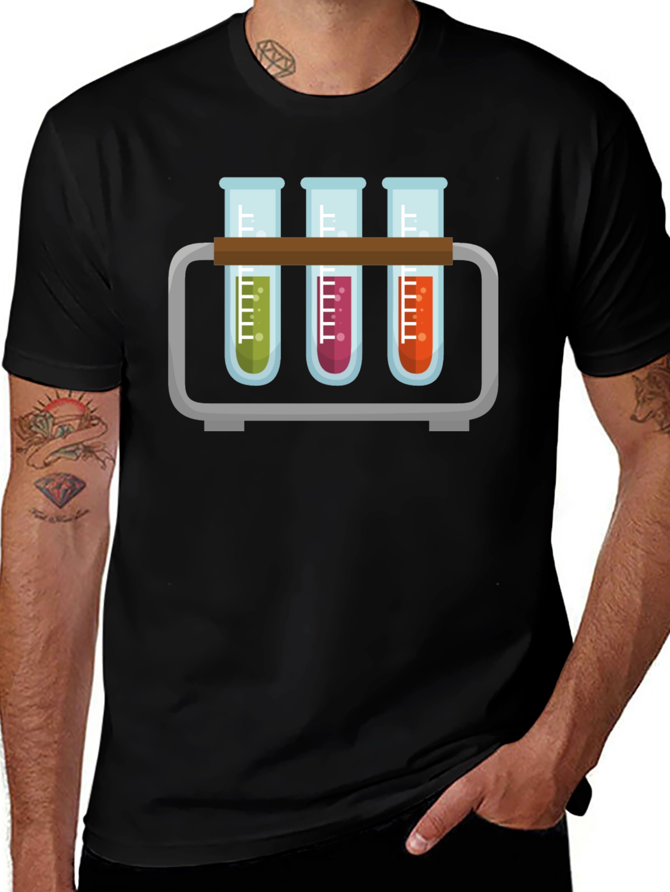 Science Test Tubes Graphic T-Shirt