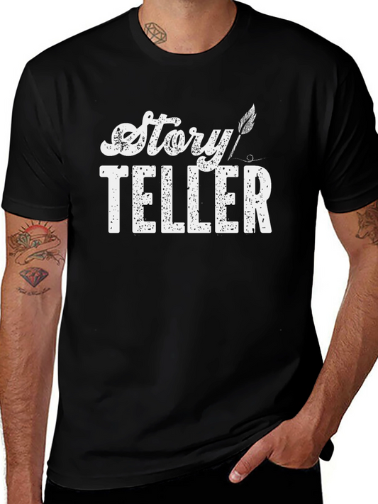 Story Teller Graphic T-Shirt - Black Cotton Tee