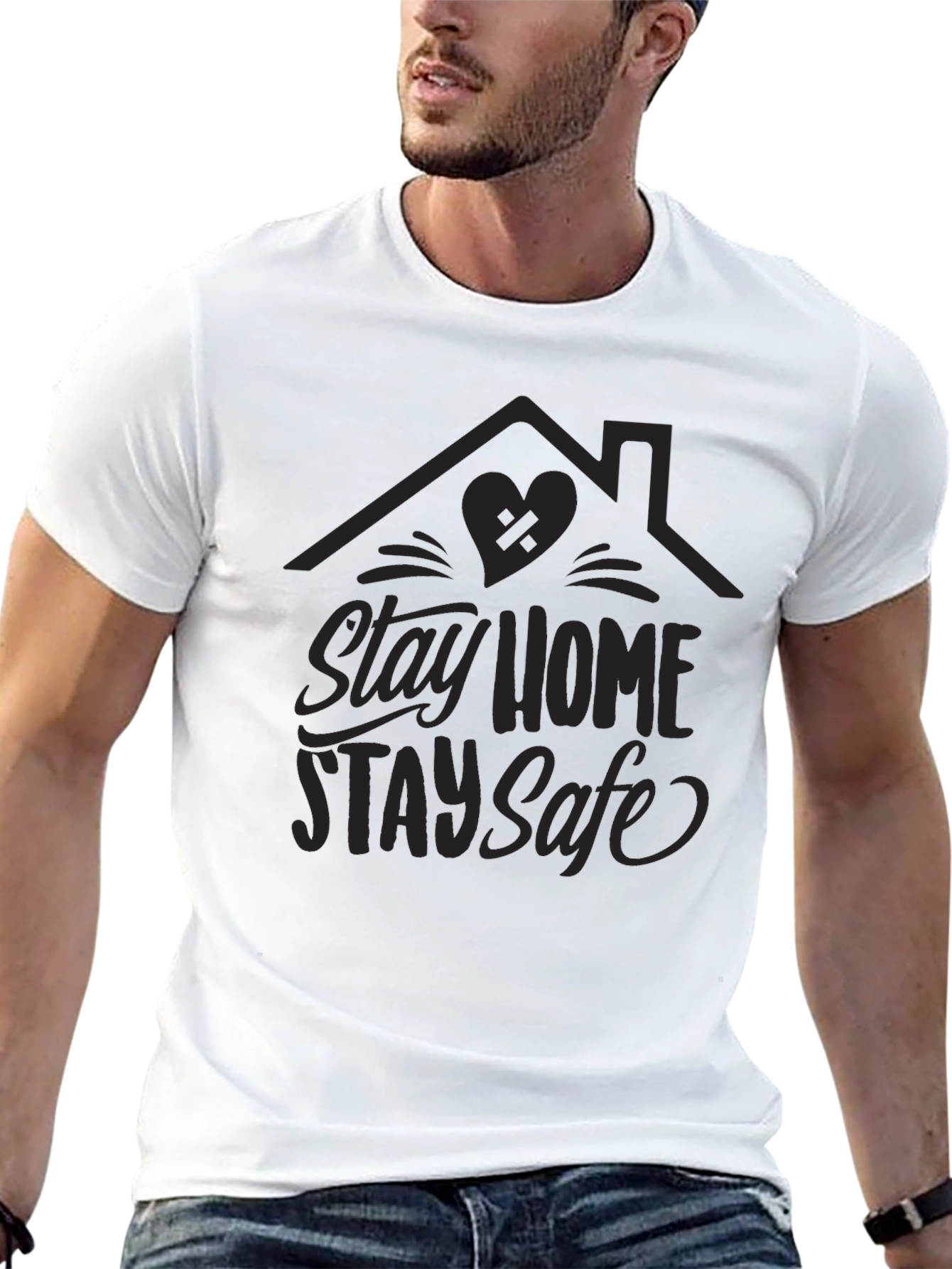 Stay Home Stay Safe Graphic Tee