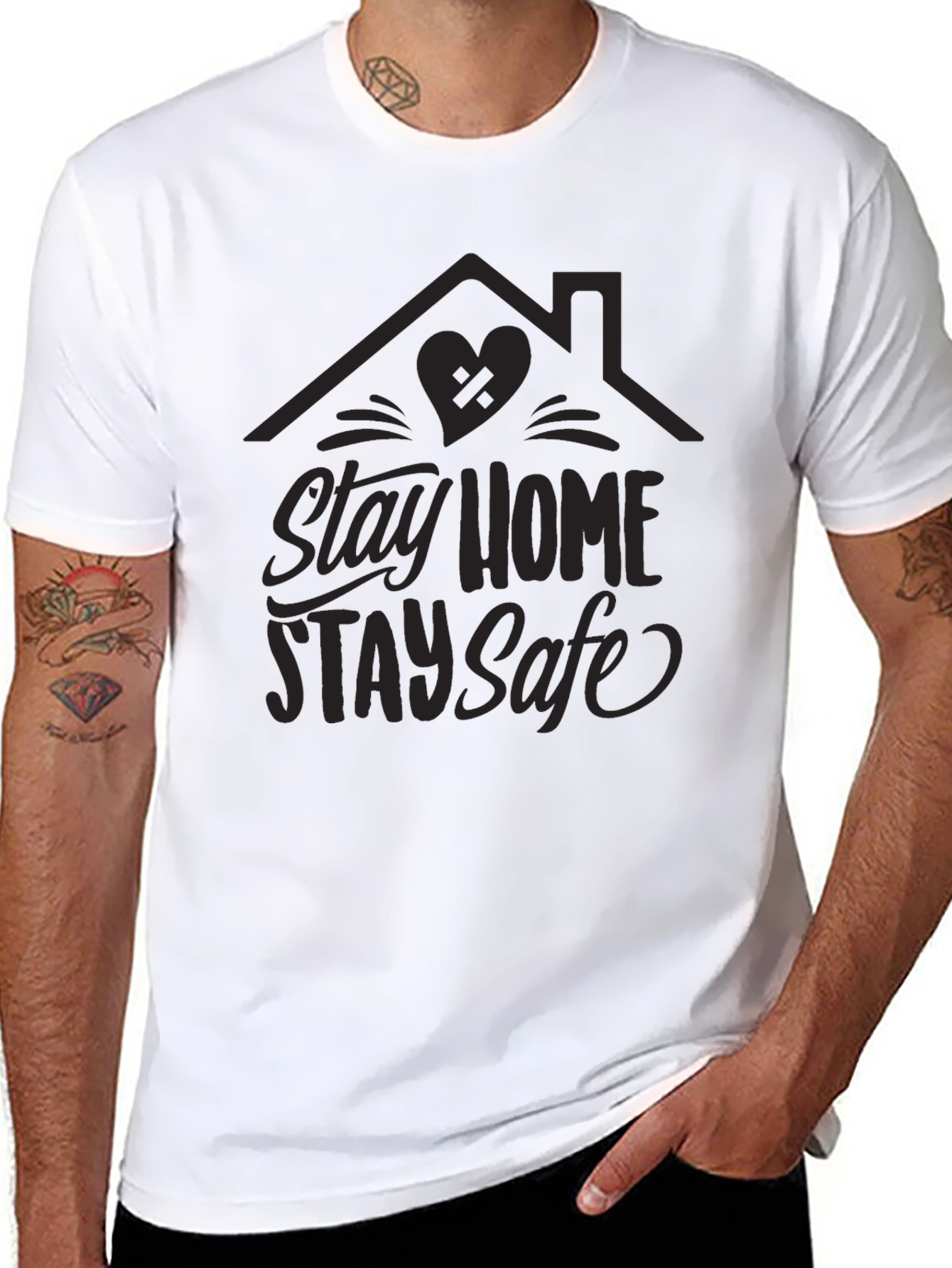 Stay Home Stay Safe Graphic Tee