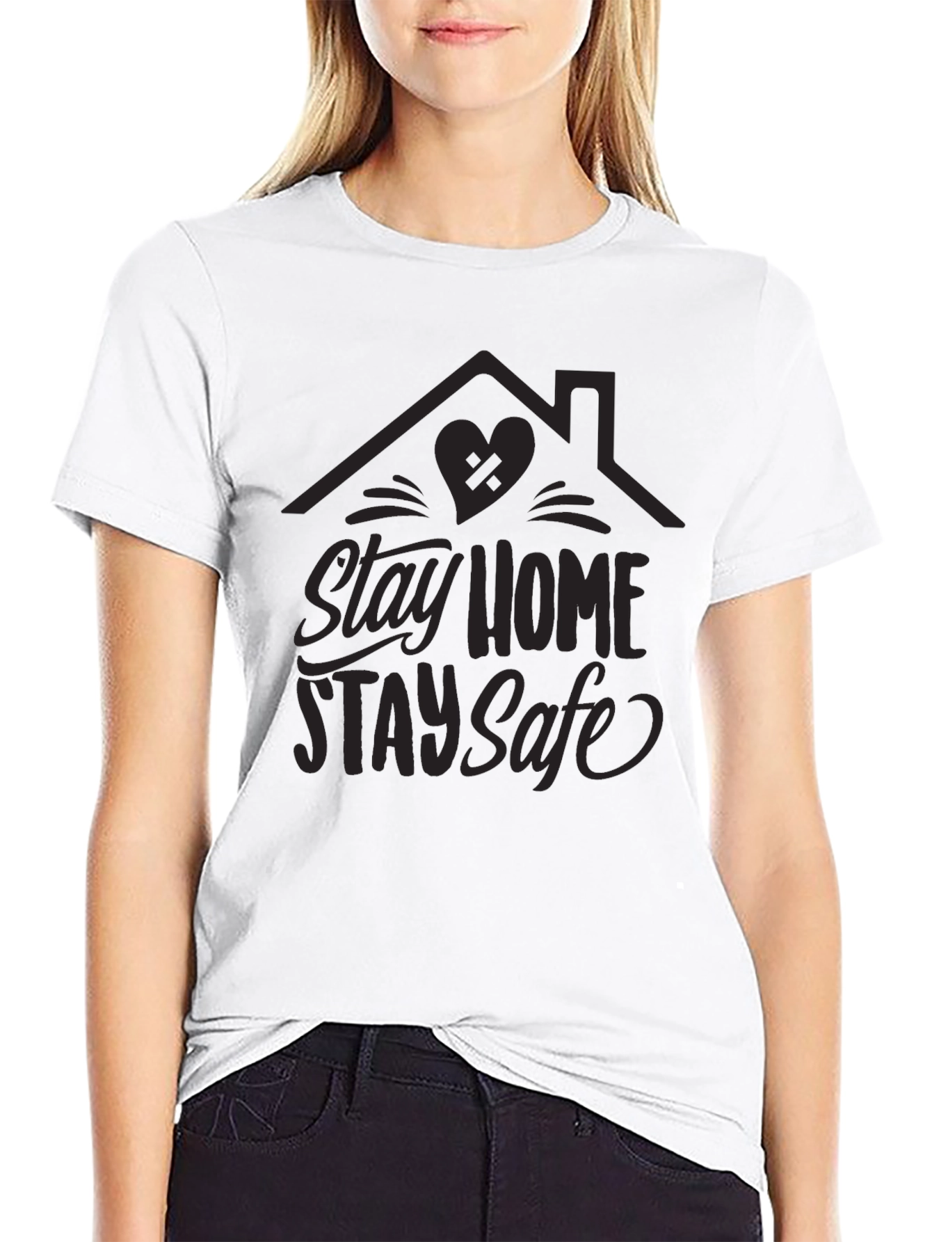 Stay Home Stay Safe Graphic Tee