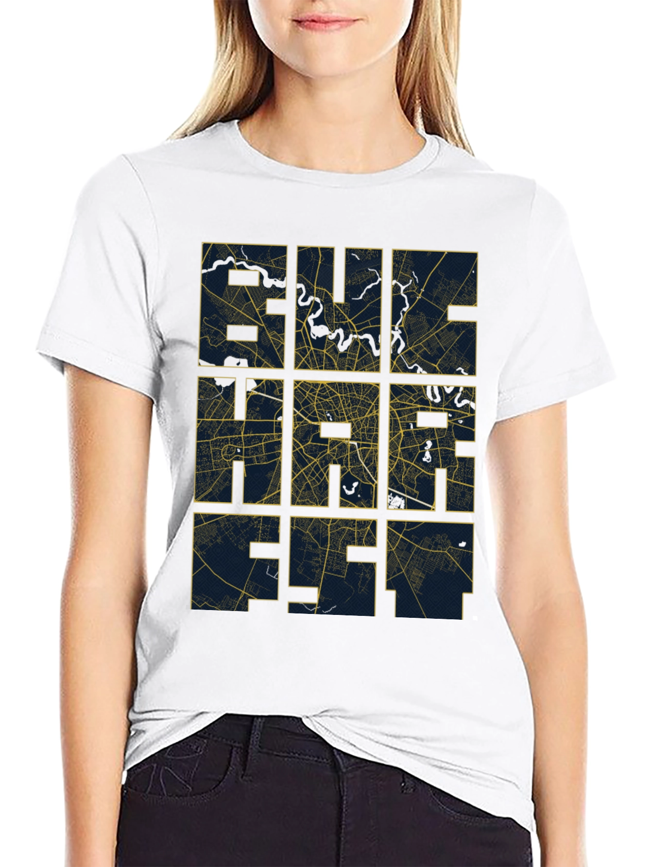 City Grid T-Shirt - Urban Style Black Tee