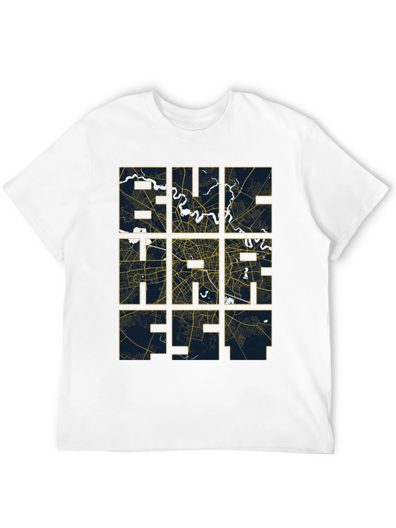 City Grid T-Shirt - Urban Style Black Tee