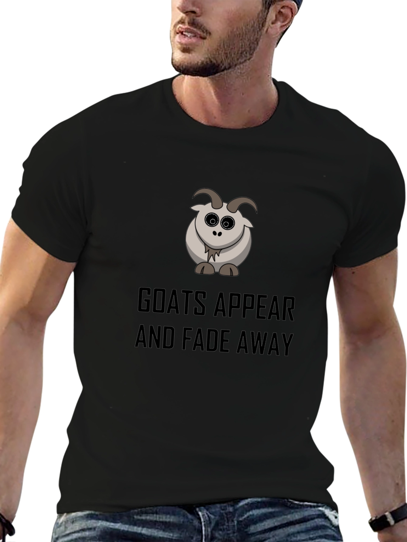 Goats Appear and Fade Away Black T-Shirt