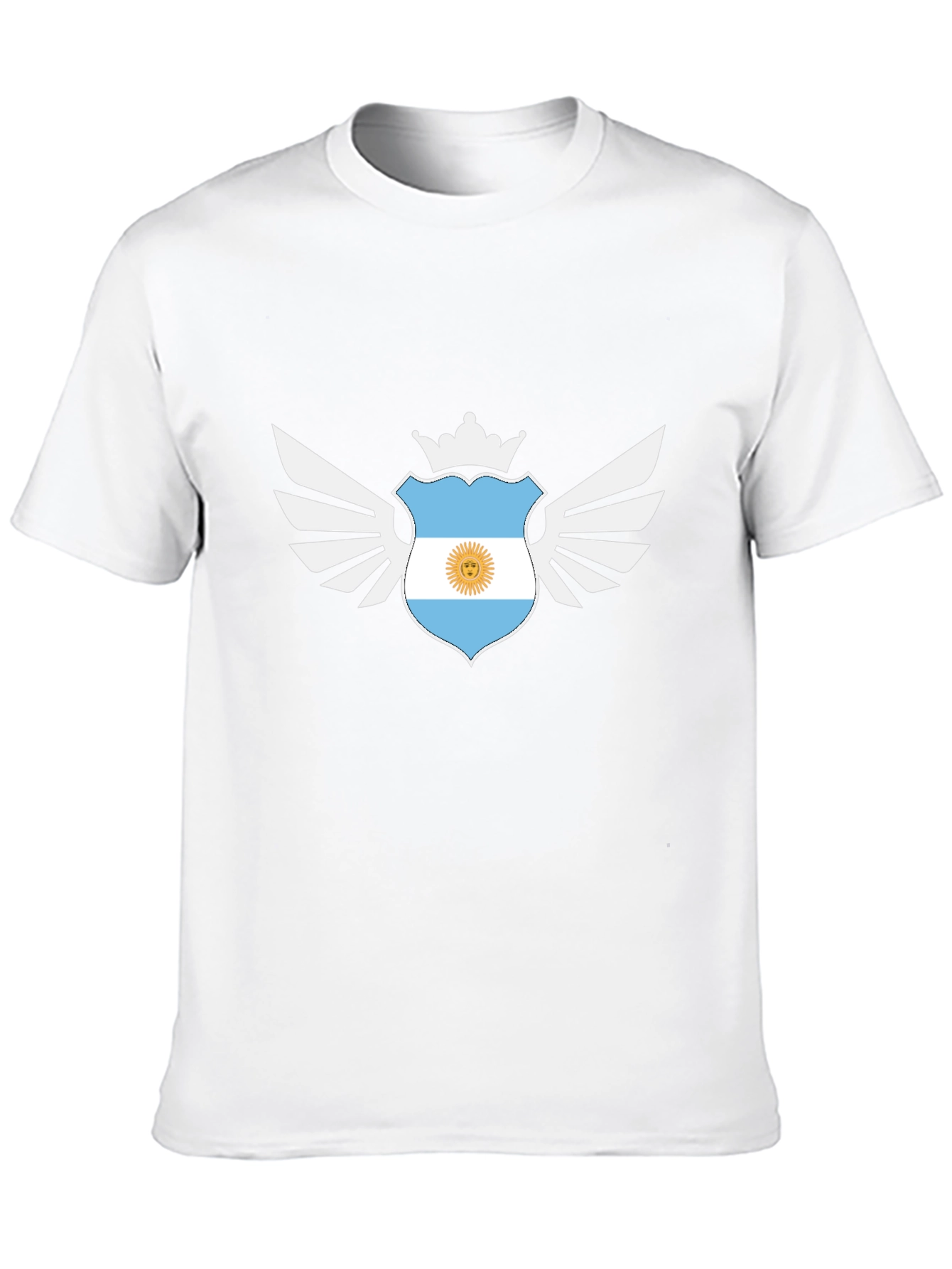 Argentinian Pride Graphic Tee - Black Cotton T-Shirt
