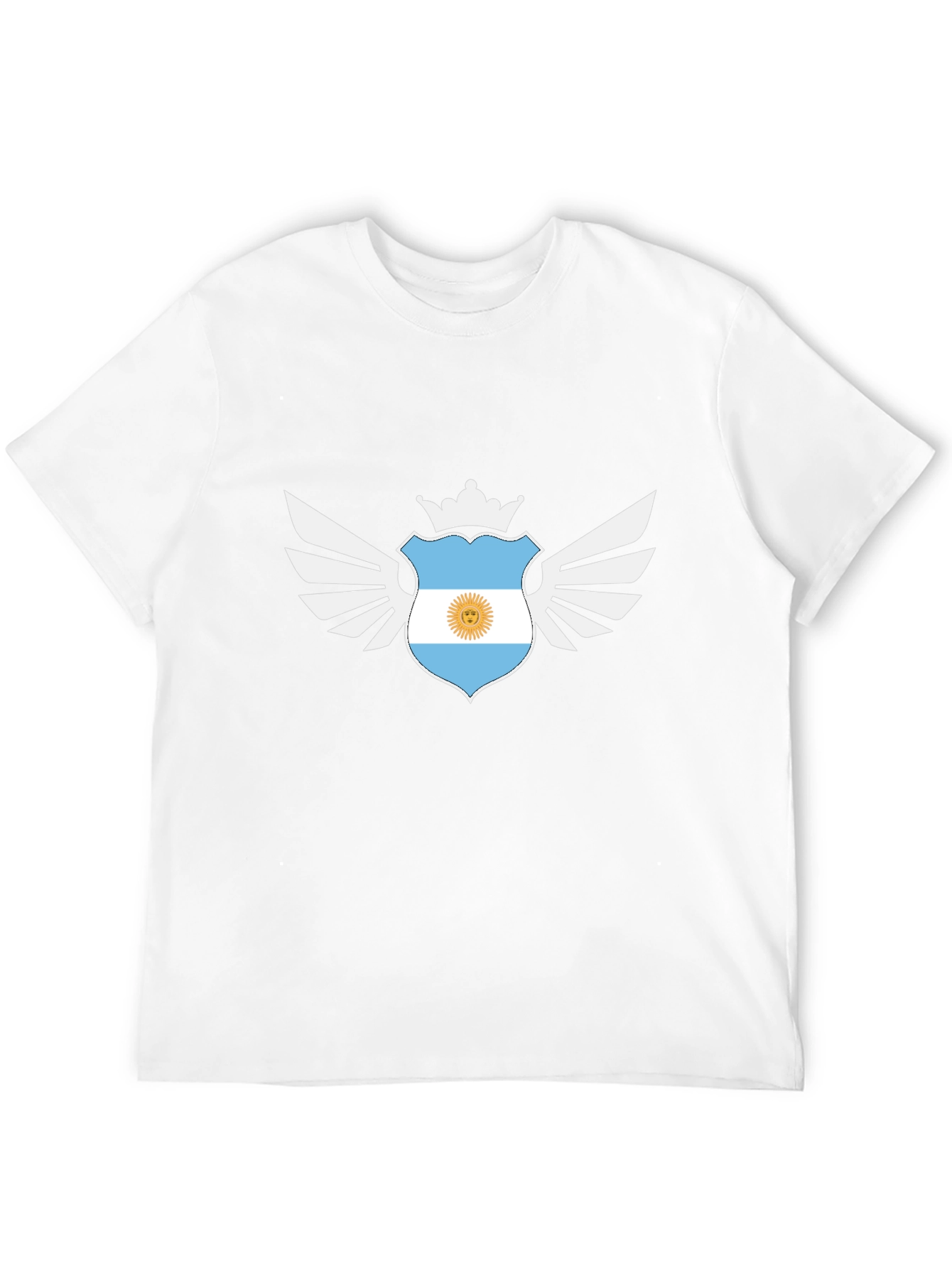 Argentinian Pride Graphic Tee - Black Cotton T-Shirt