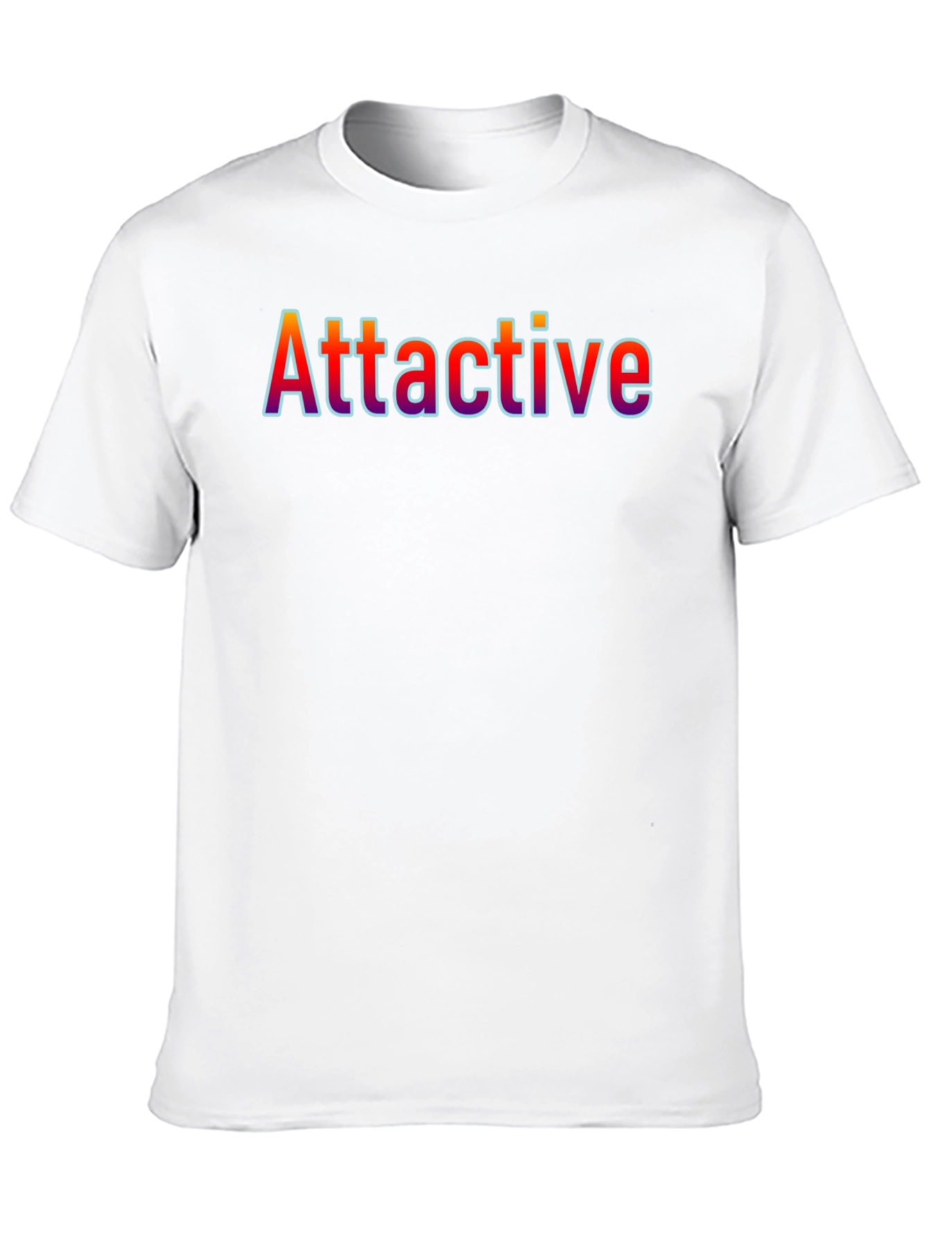 Attractive Rainbow Text Black T-Shirt