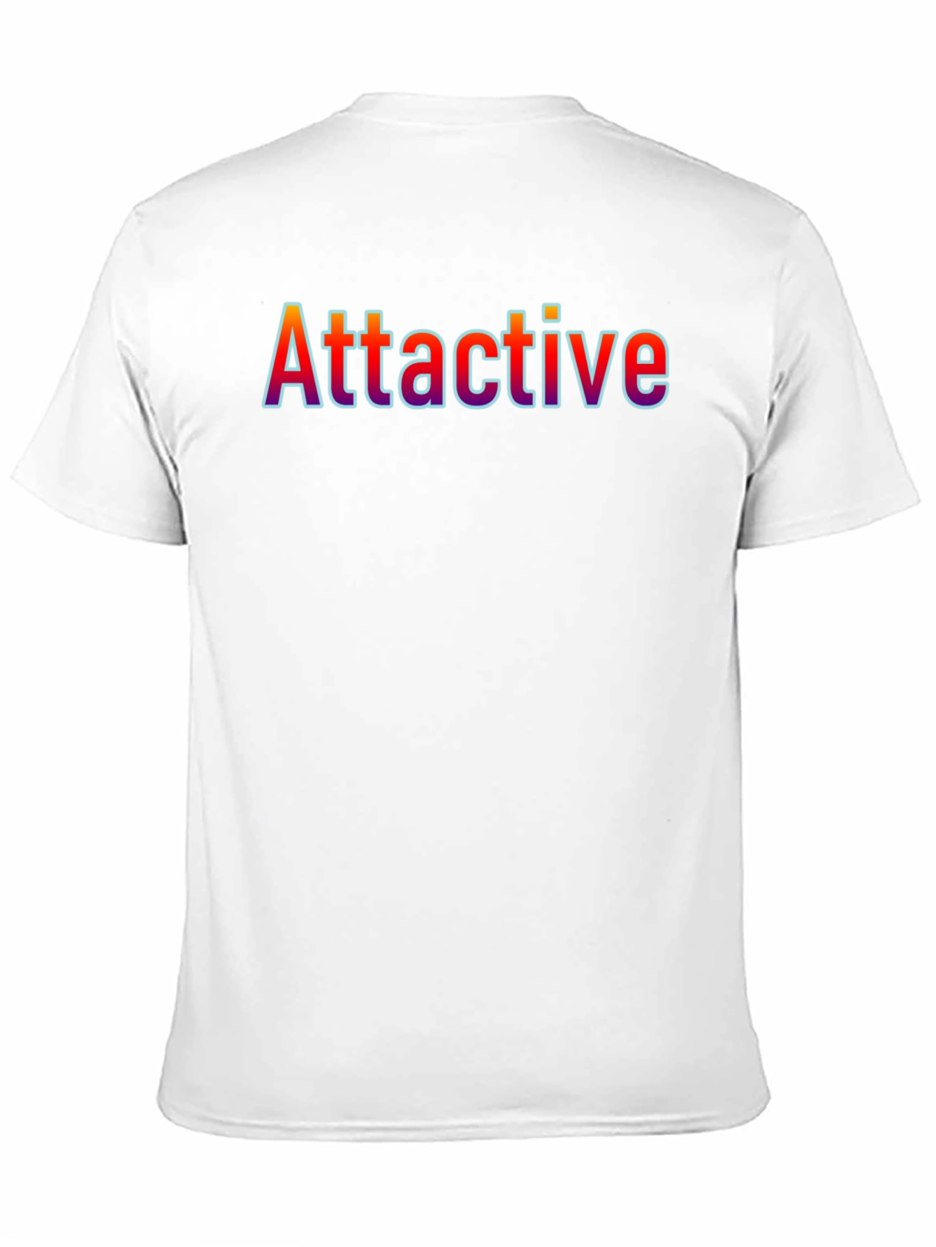 Attractive Rainbow Text Black T-Shirt