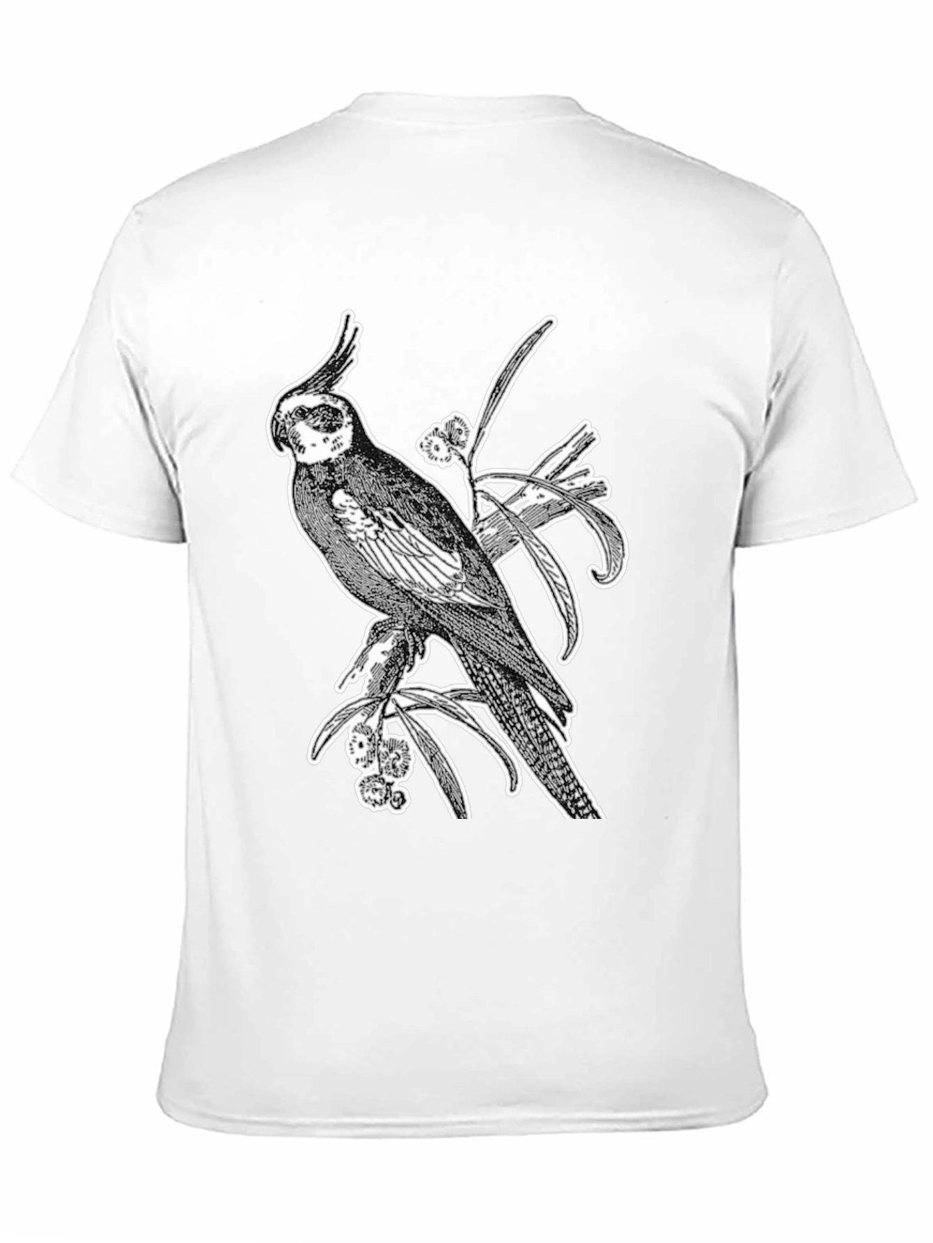 Cockatiel Graphic T-Shirt - Black Cotton Tee
