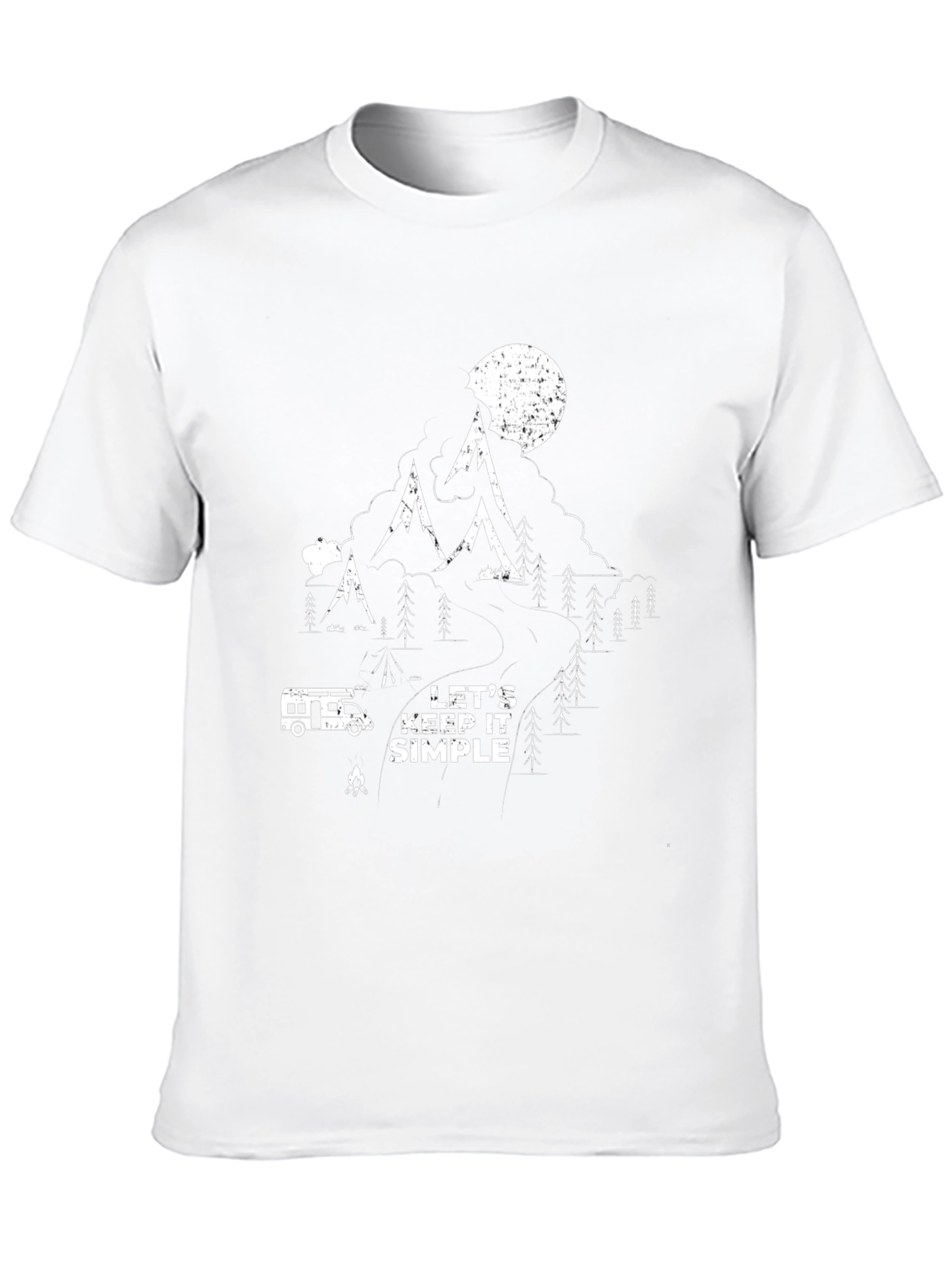 Lets Keep It Simple Camping T-Shirt - Black