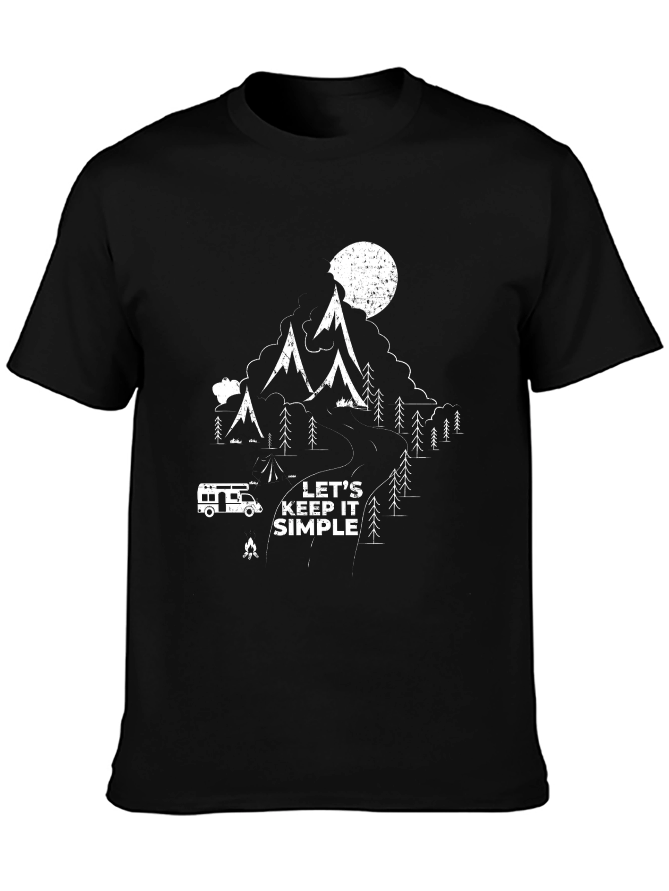 Lets Keep It Simple Camping T-Shirt - Black