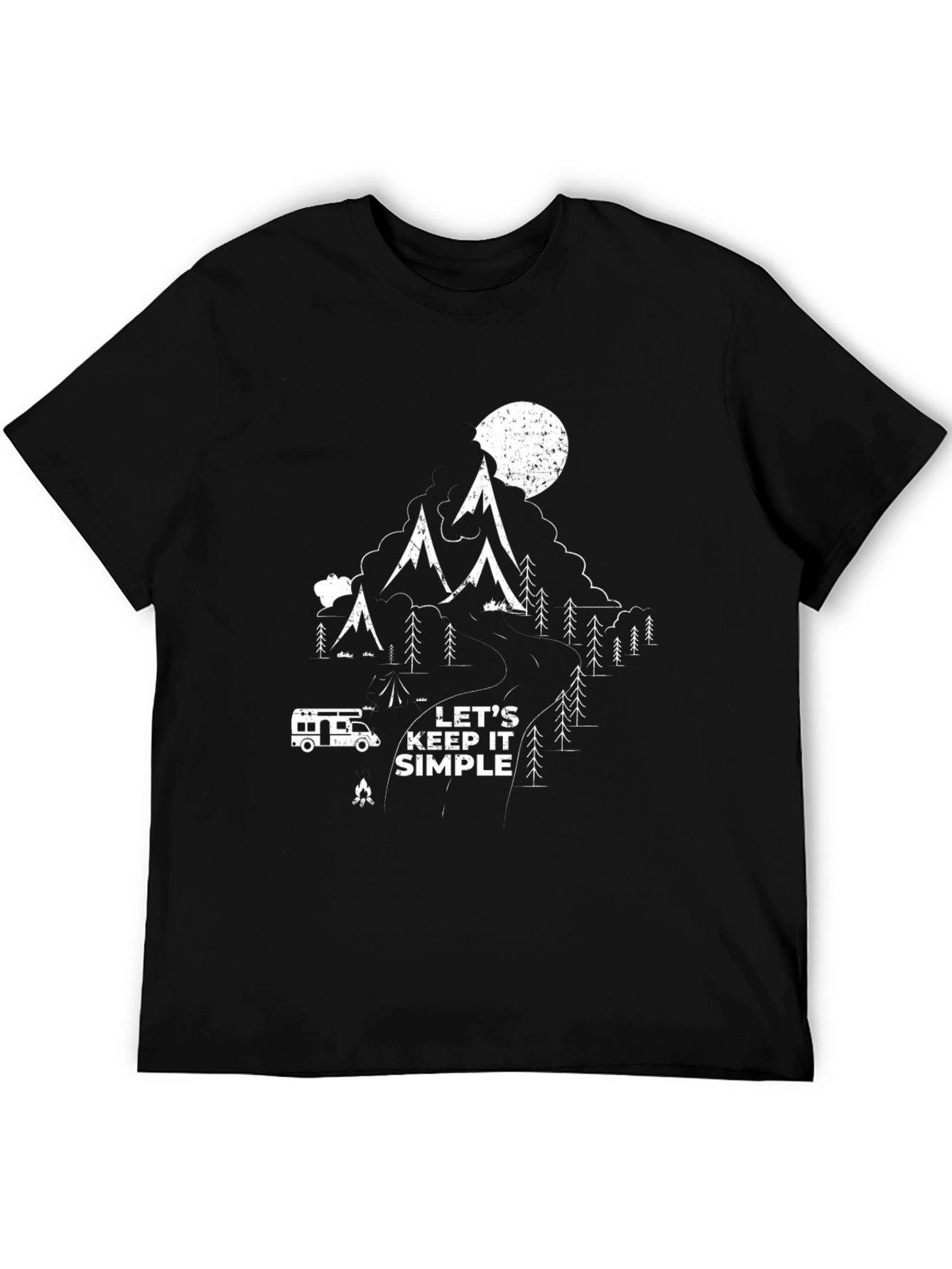 Lets Keep It Simple Camping T-Shirt - Black