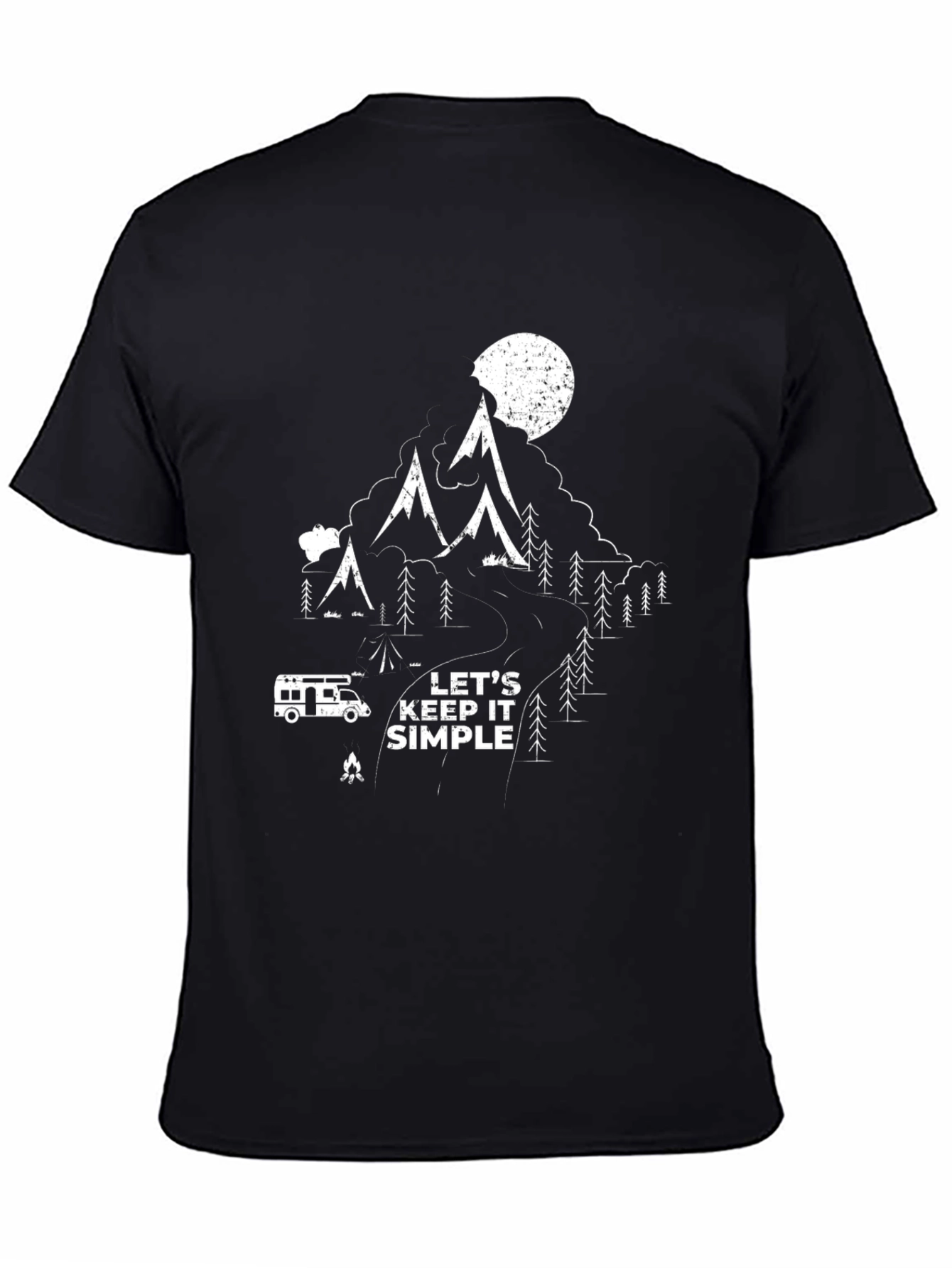 Lets Keep It Simple Camping T-Shirt - Black