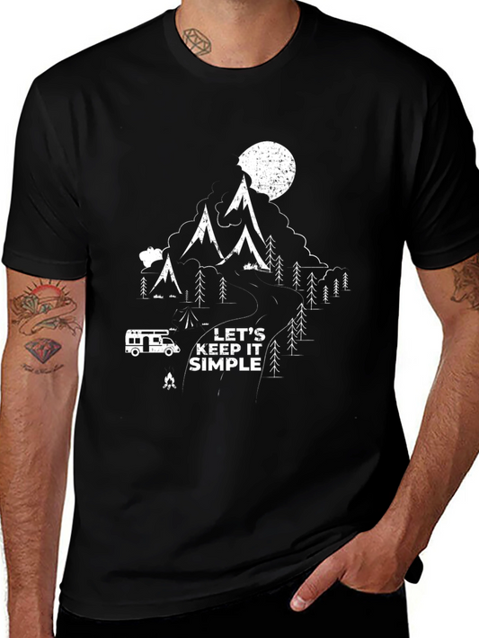 Lets Keep It Simple Camping T-Shirt - Black