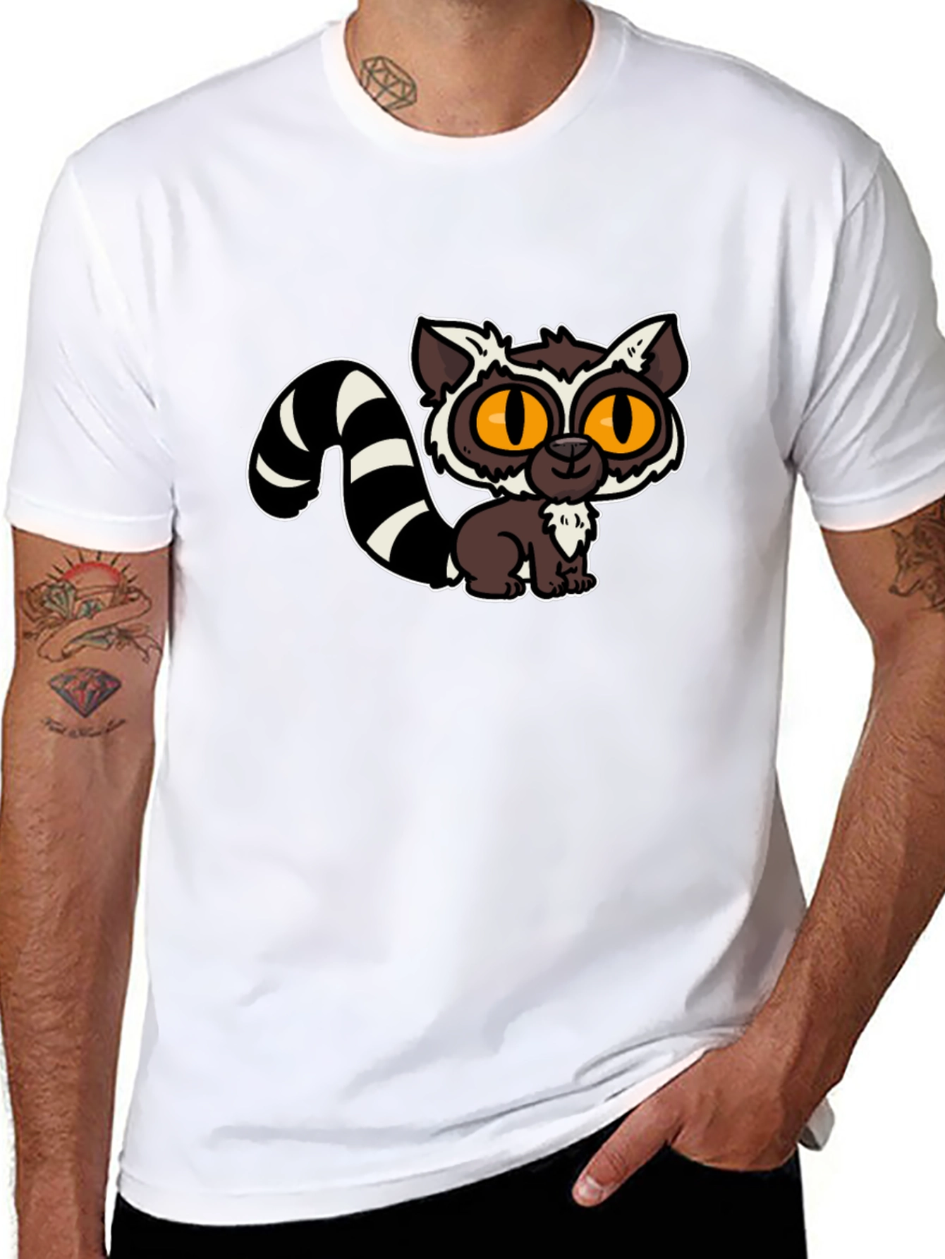Cute Lemur Cartoon Graphic Tee