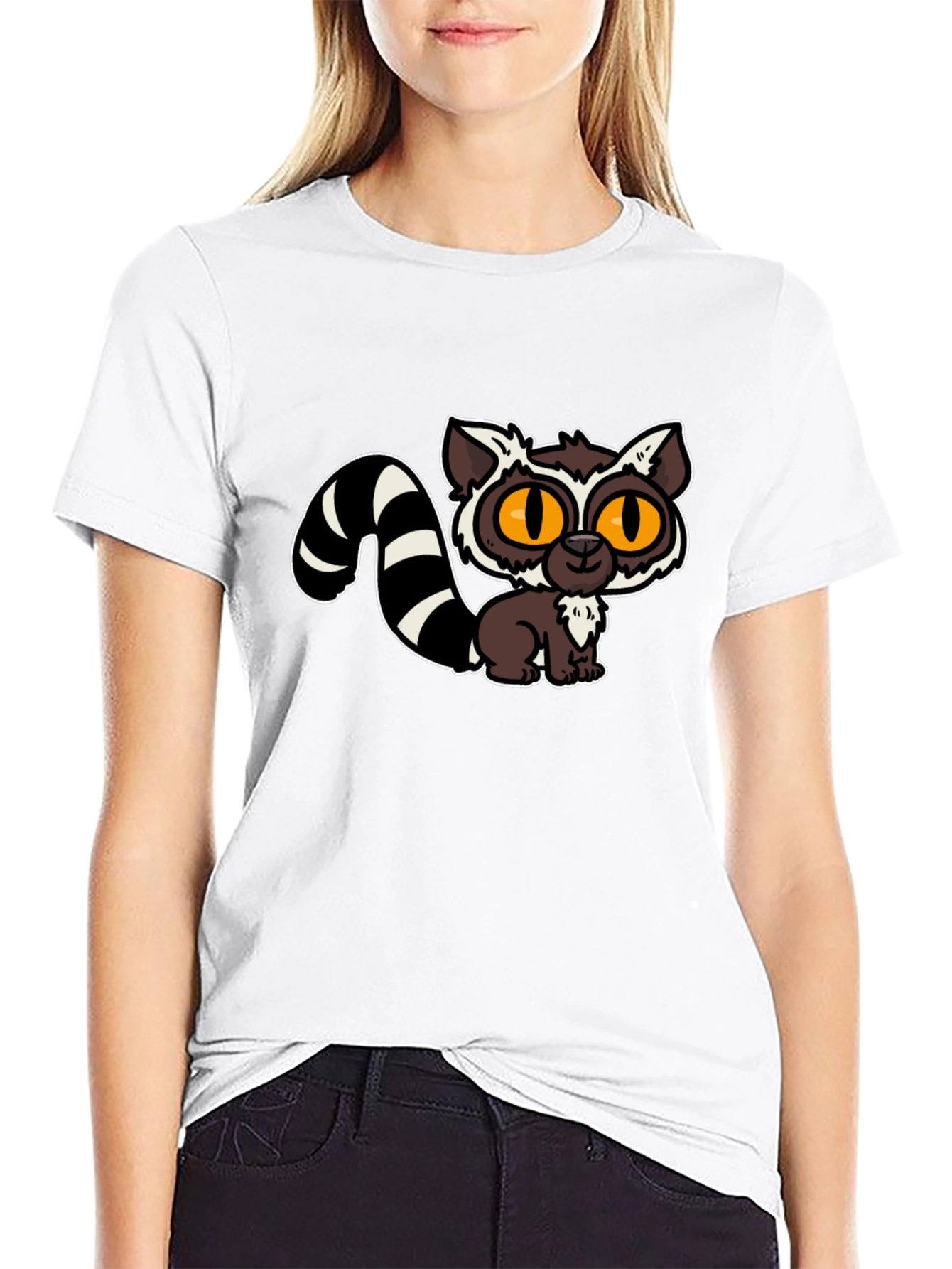 Cute Lemur Cartoon Graphic Tee