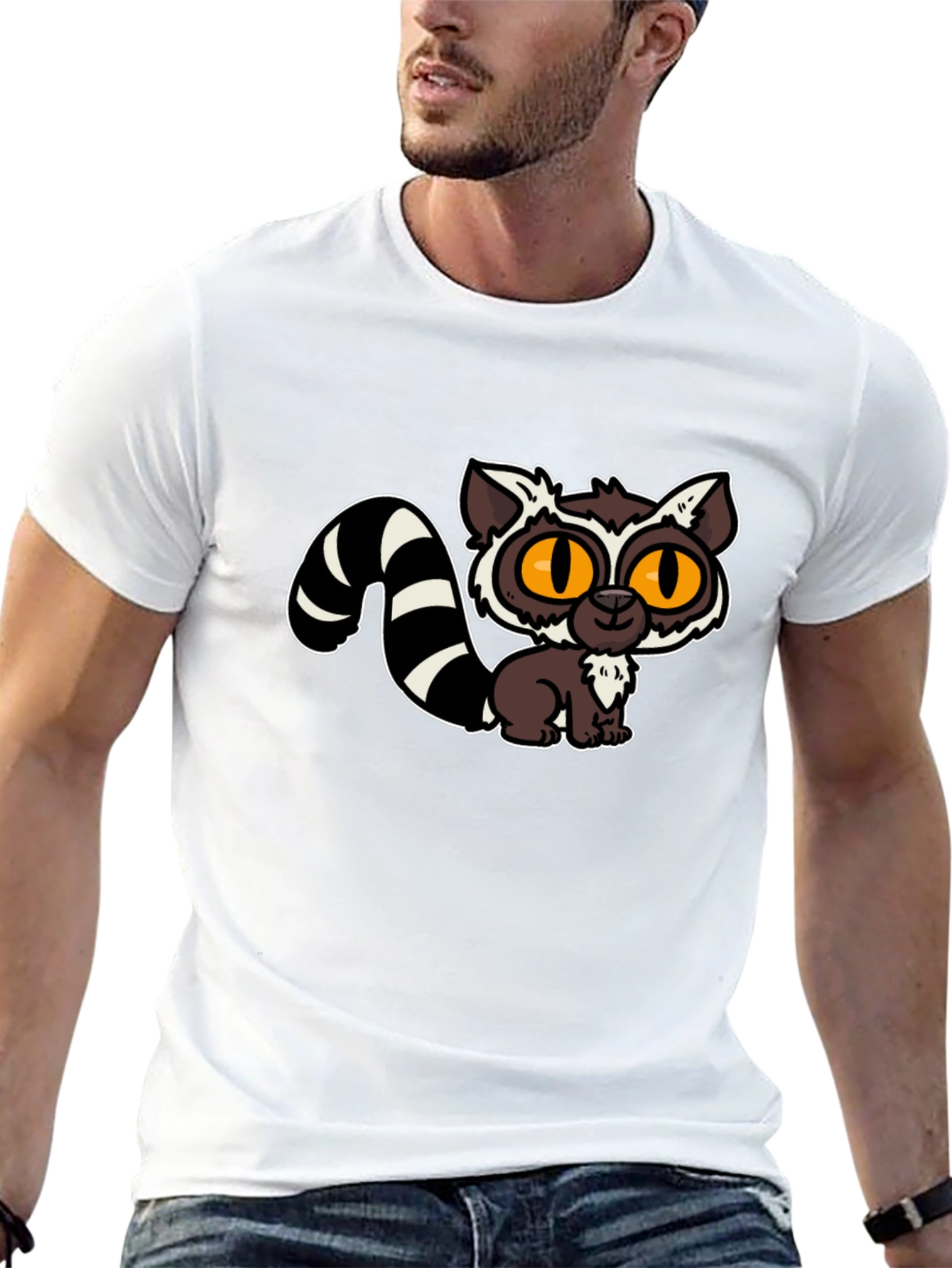 Cute Lemur Cartoon Graphic Tee