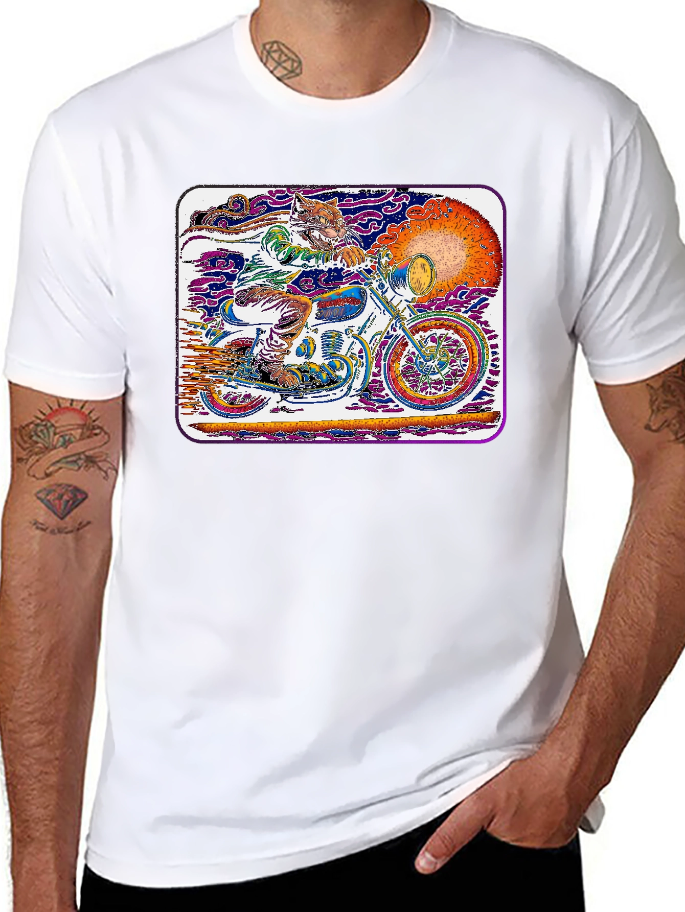 Motorcycle Cat T-Shirt
