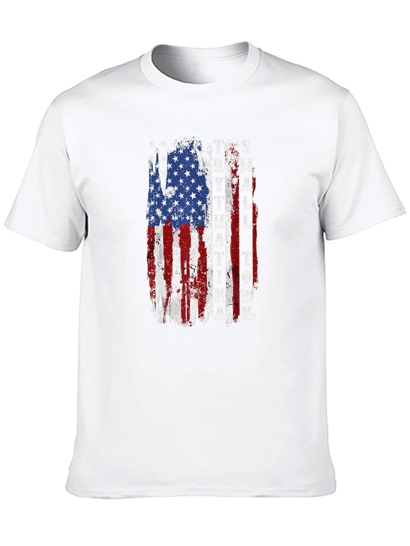 Patriotic Small Town USA Flag Graphic Tee