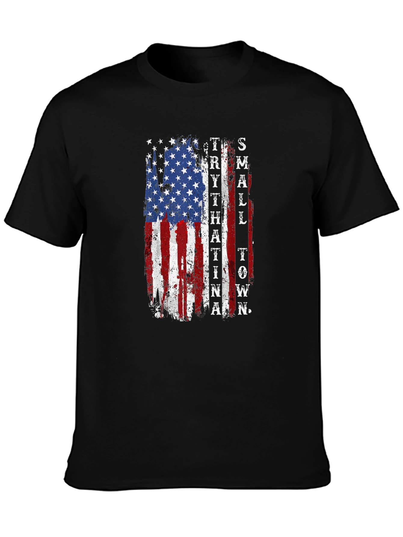Patriotic Small Town USA Flag Graphic Tee