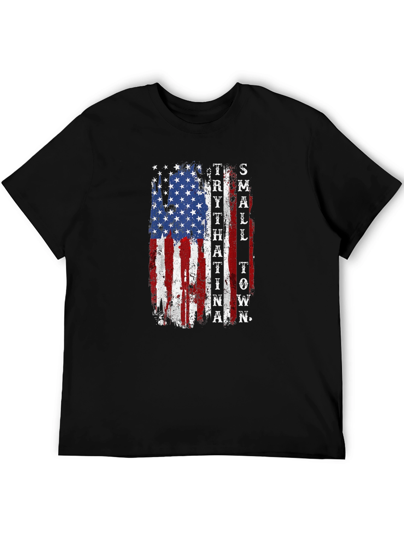 Patriotic Small Town USA Flag Graphic Tee