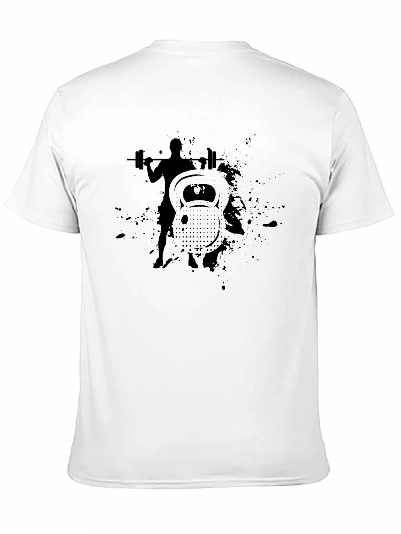 Mens Black Workout Graphic T-Shirt