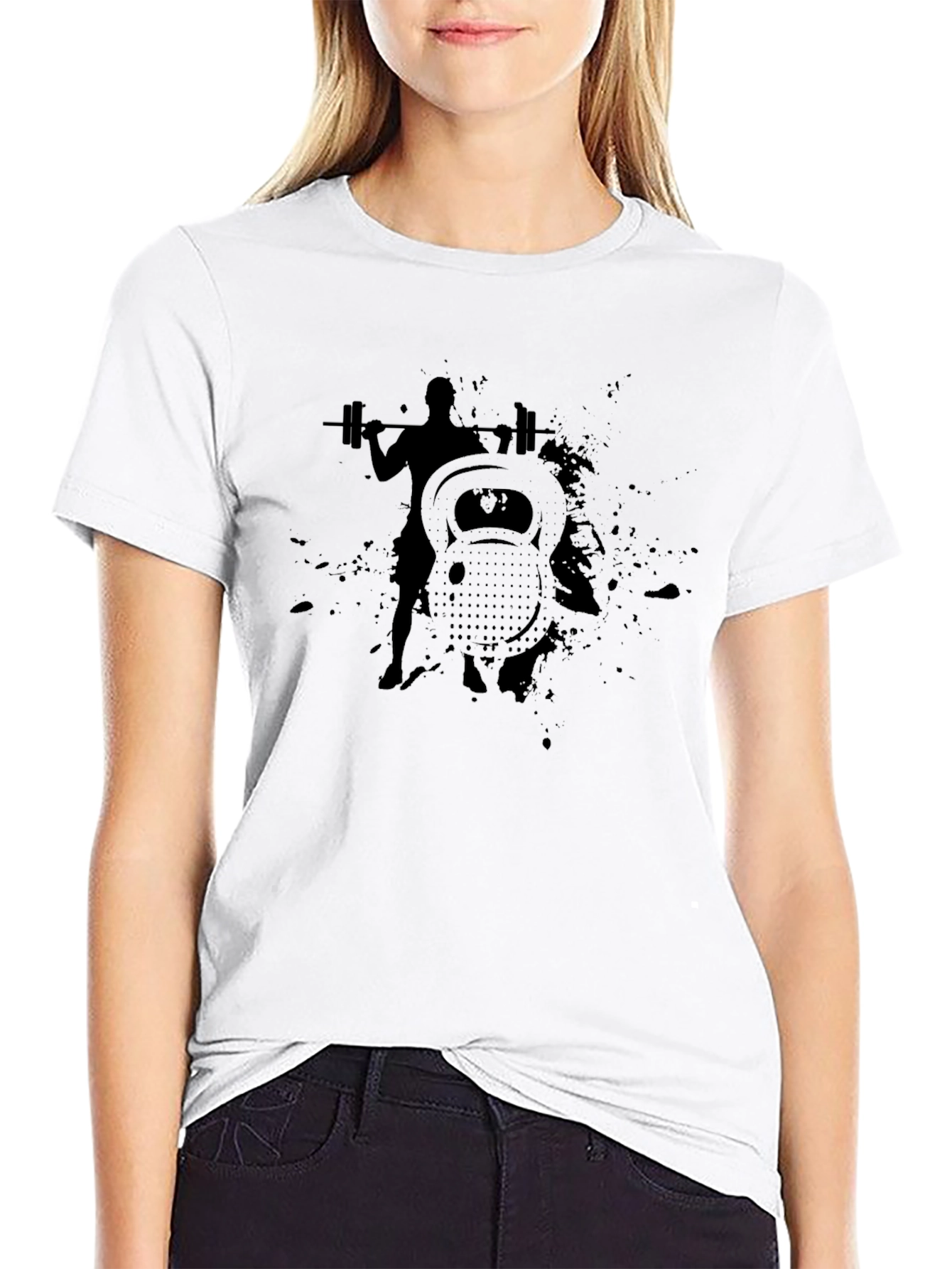Mens Black Workout Graphic T-Shirt