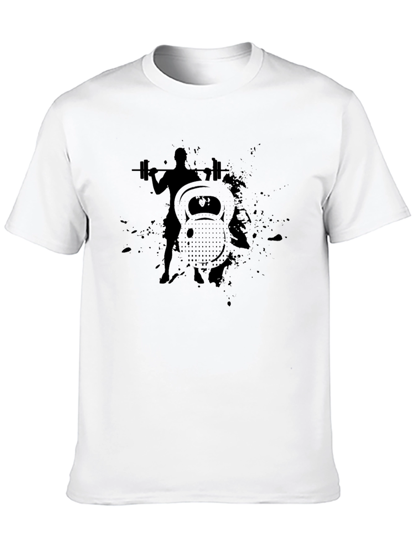 Mens Black Workout Graphic T-Shirt