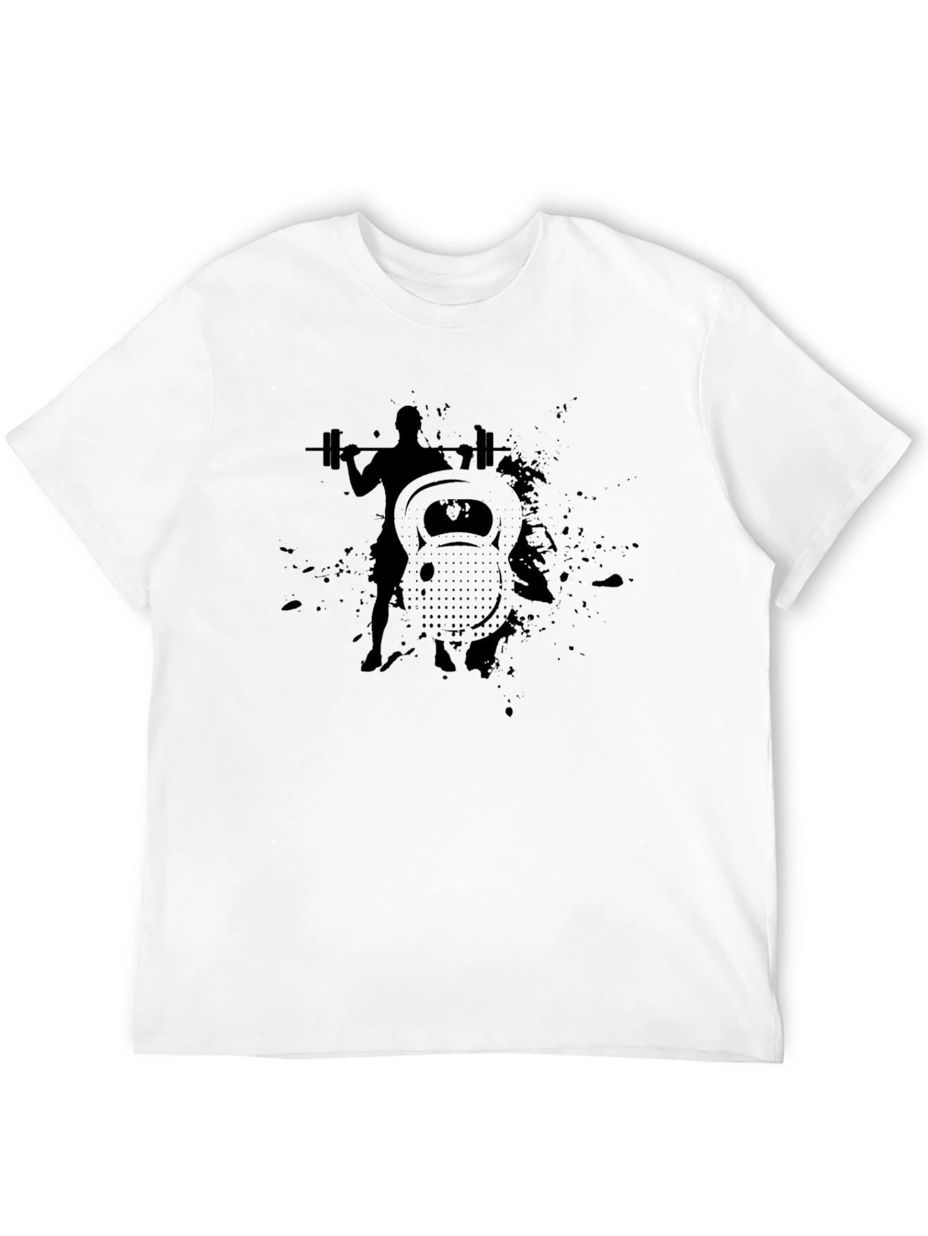 Mens Black Workout Graphic T-Shirt