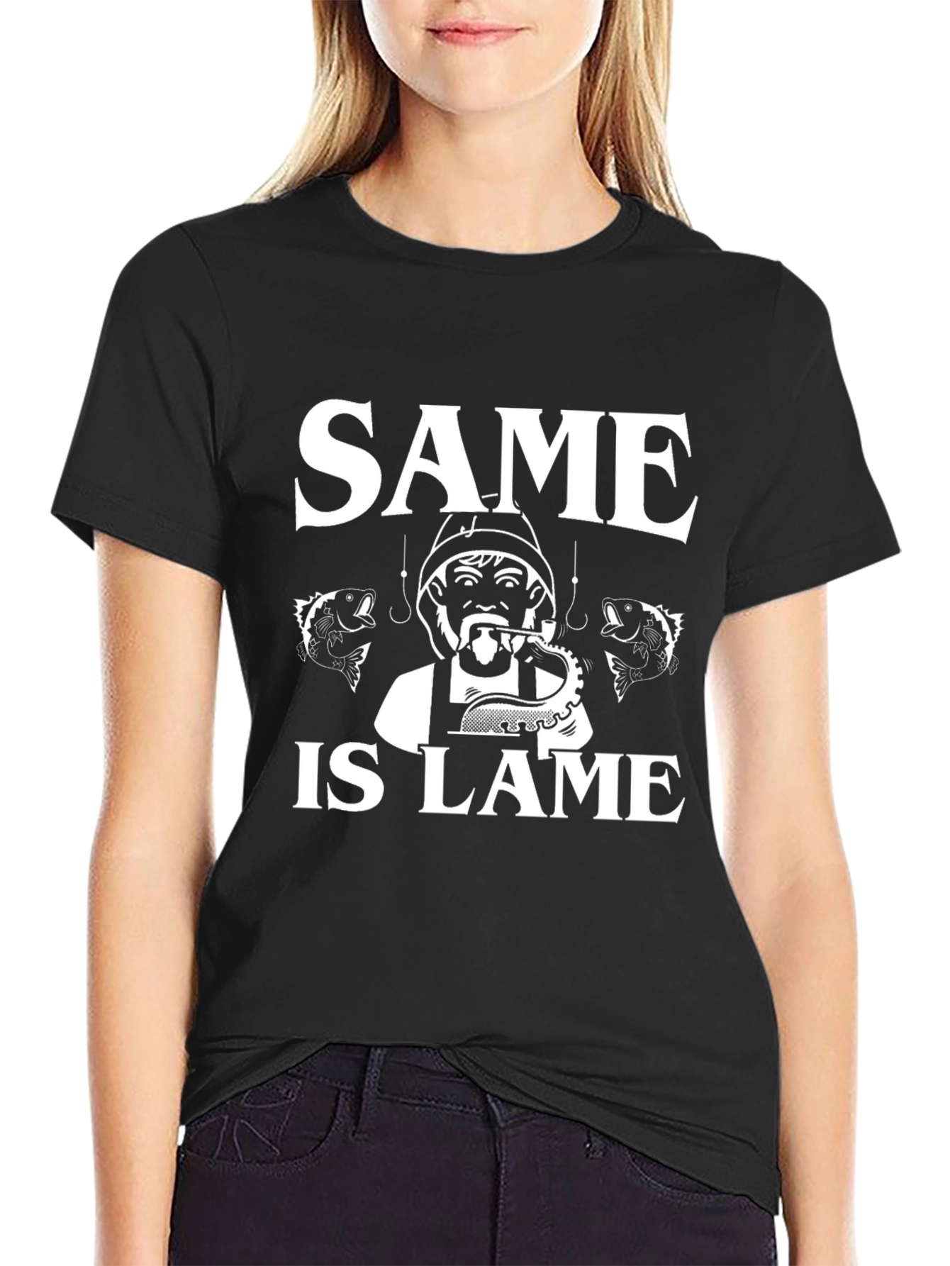 Same Is Lame Fishing T-Shirt - Unique Angler Design