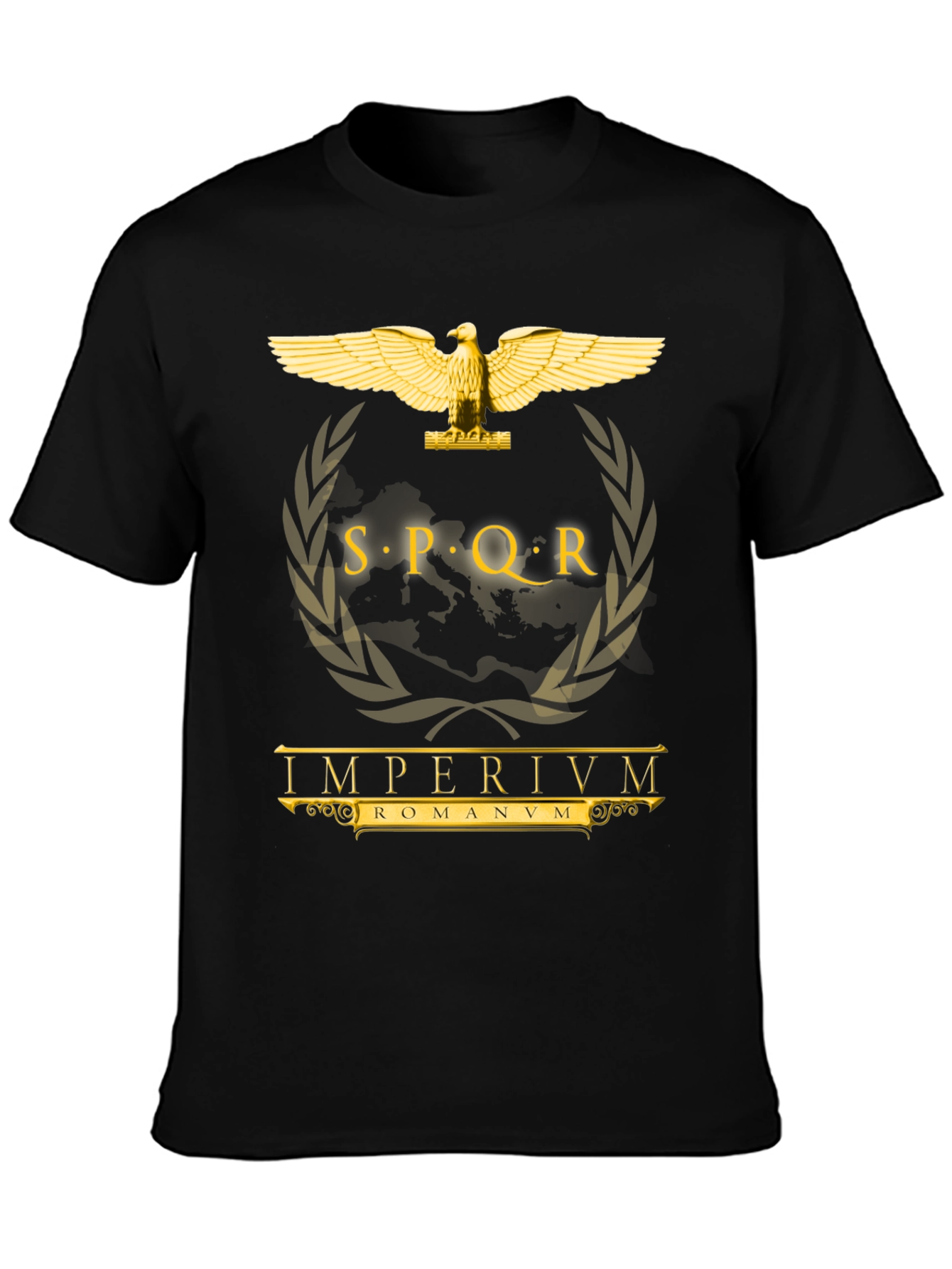 SPQR Roman Empire Black T-Shirt