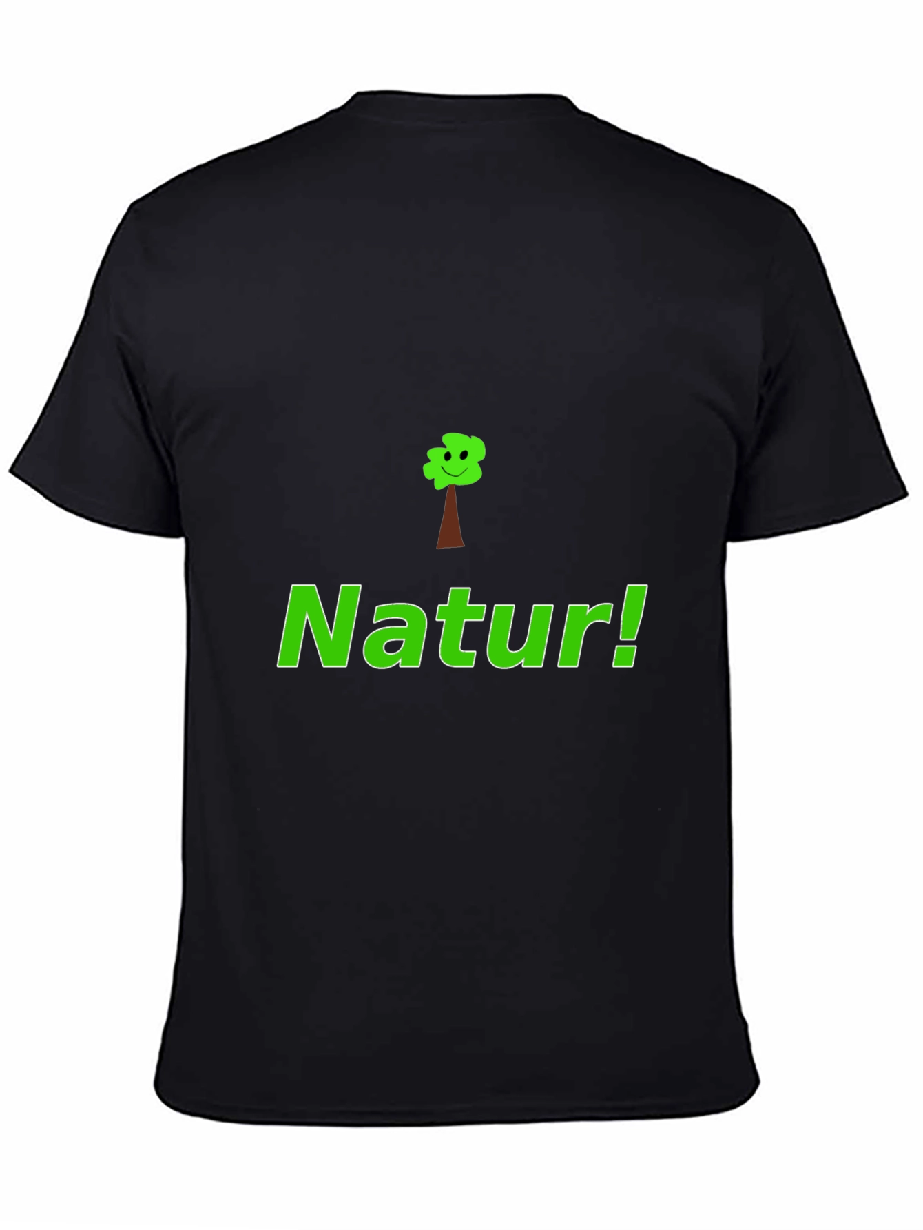Natur! Black Graphic Tee with Tree Design