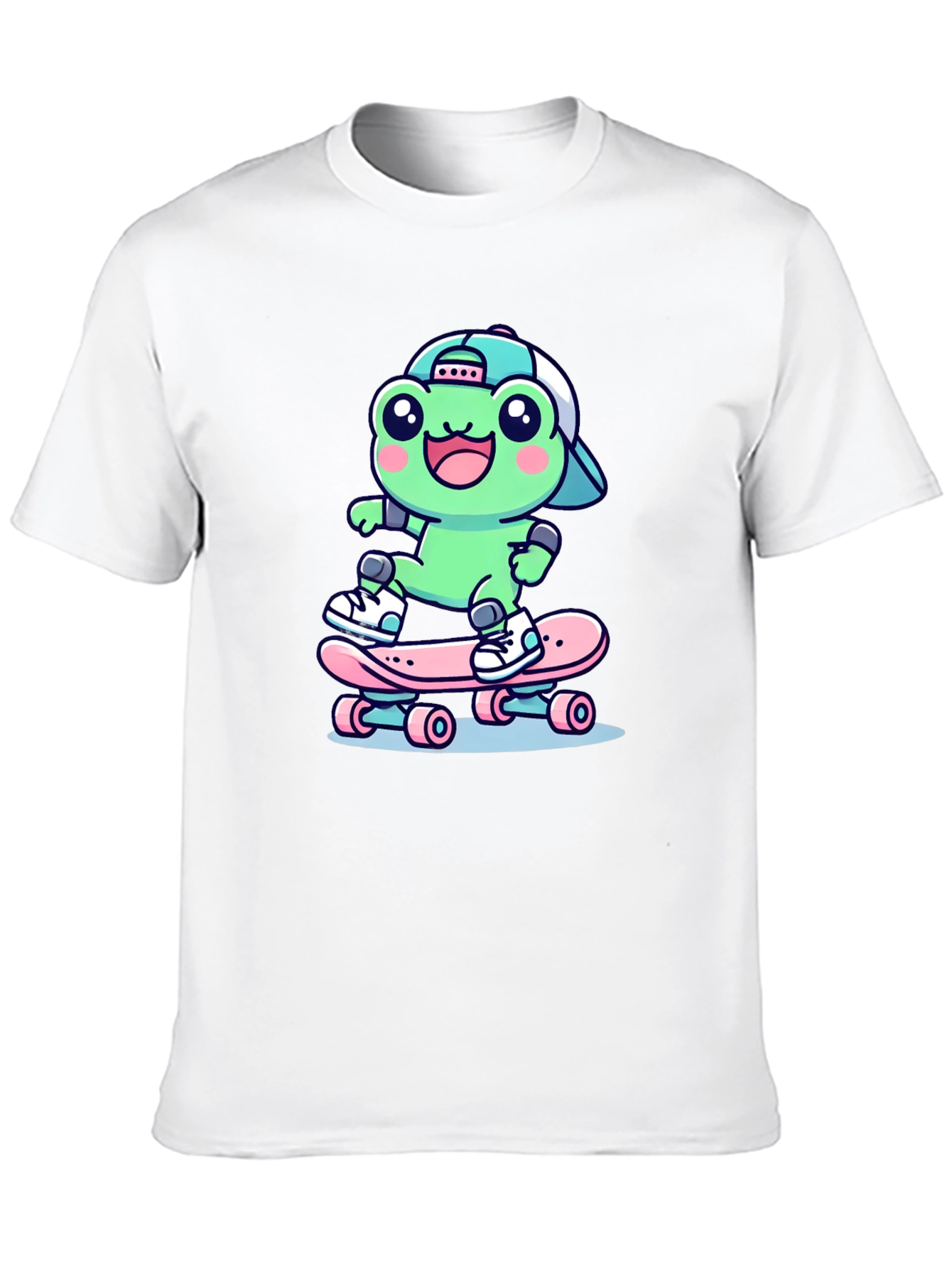 Cool Frog Skateboarder Graphic Tee