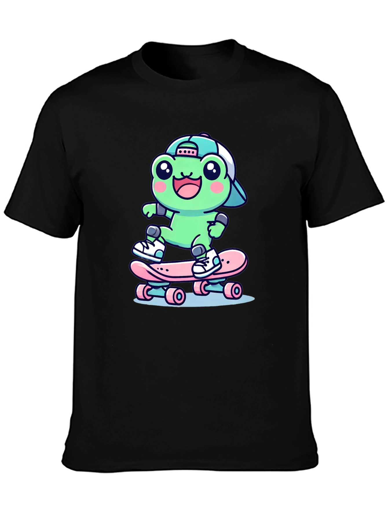Cool Frog Skateboarder Graphic Tee