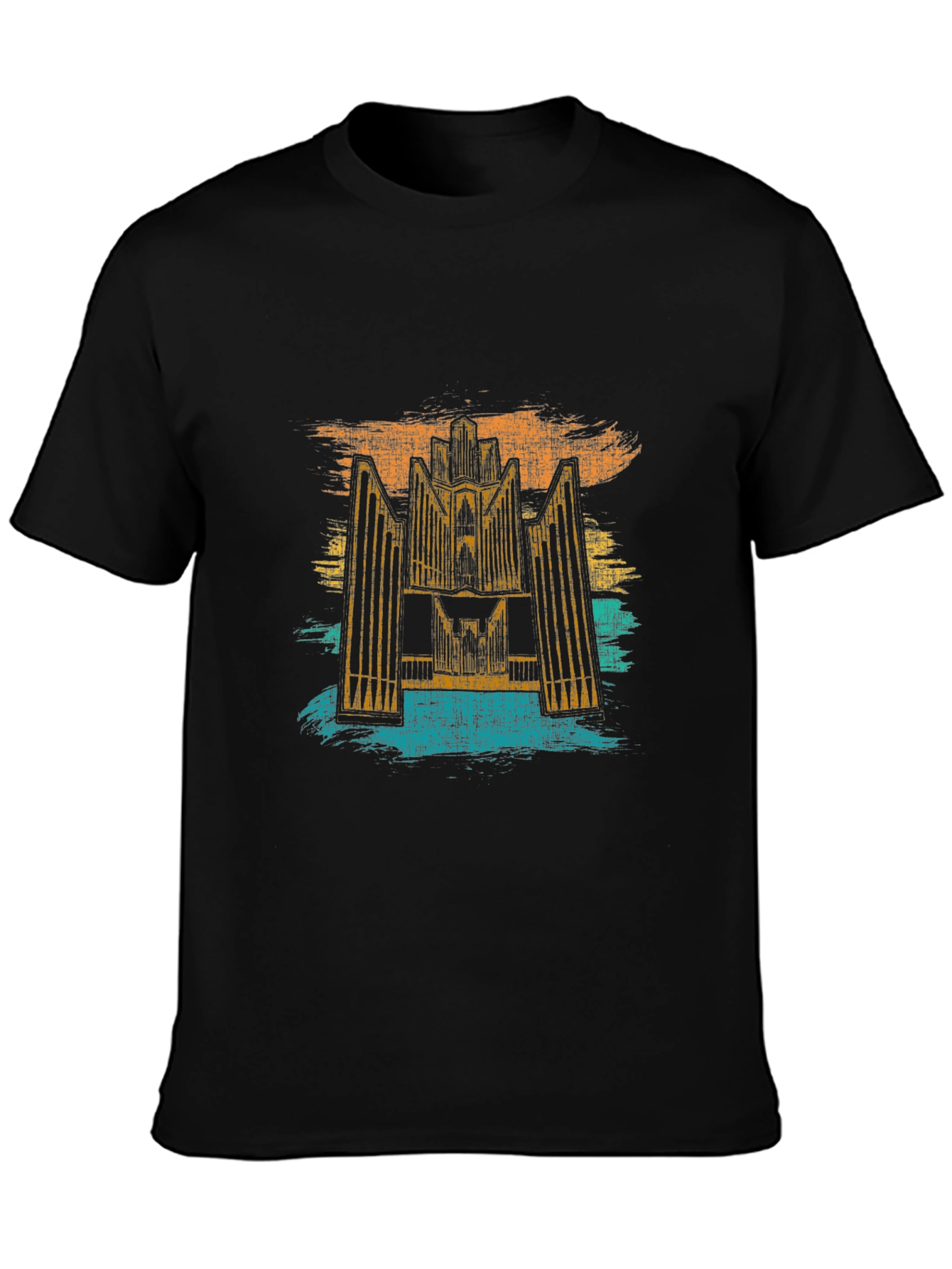 Retro Hallgrímskirkja T-Shirt - Reykjavik Iceland Church Tee