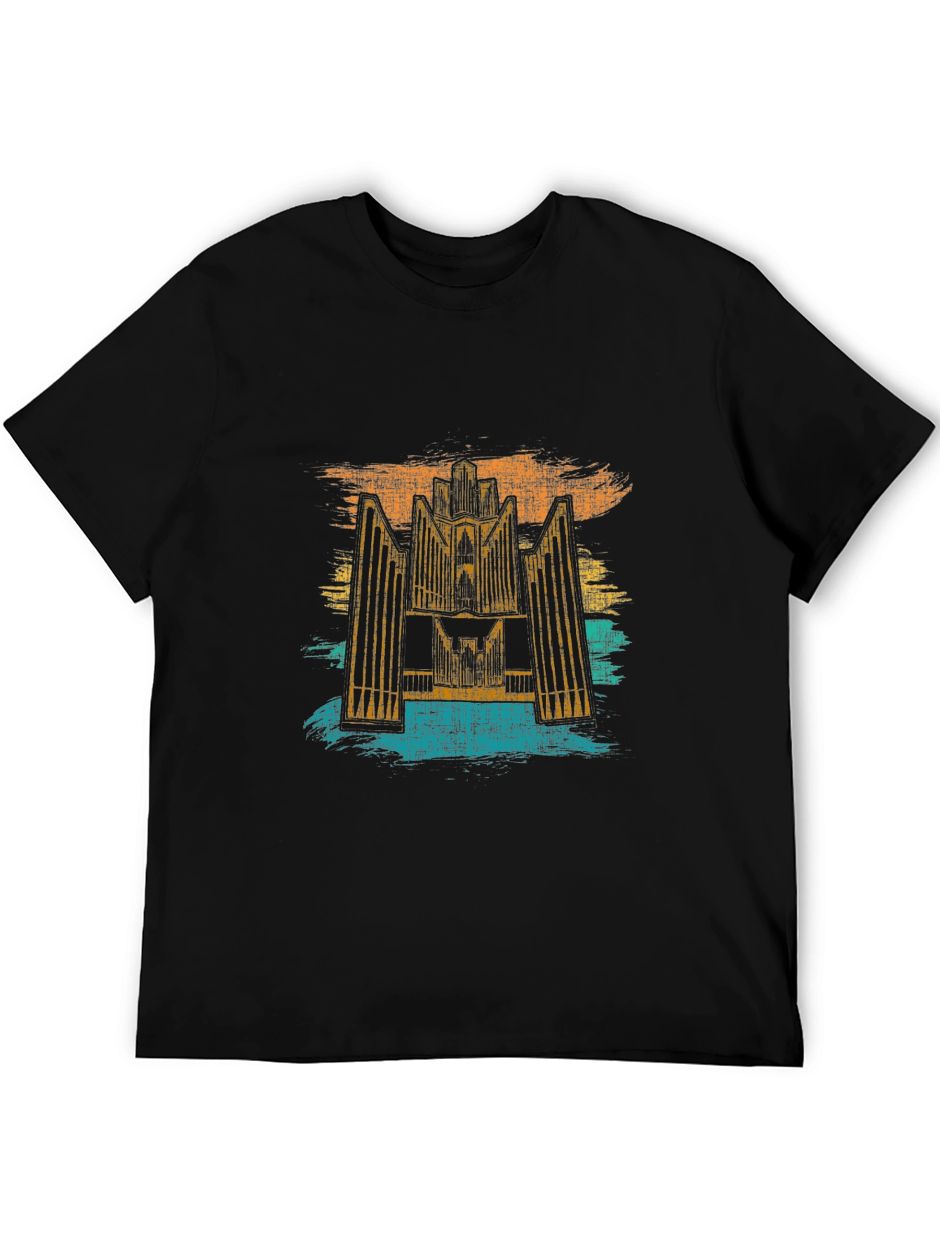 Retro Hallgrímskirkja T-Shirt - Reykjavik Iceland Church Tee