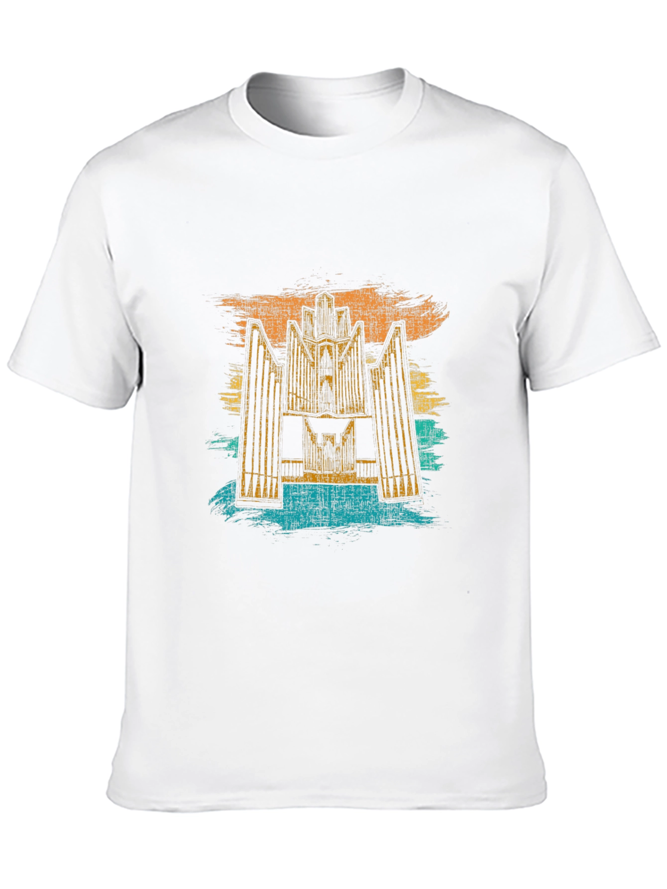 Retro Hallgrímskirkja T-Shirt - Reykjavik Iceland Church Tee