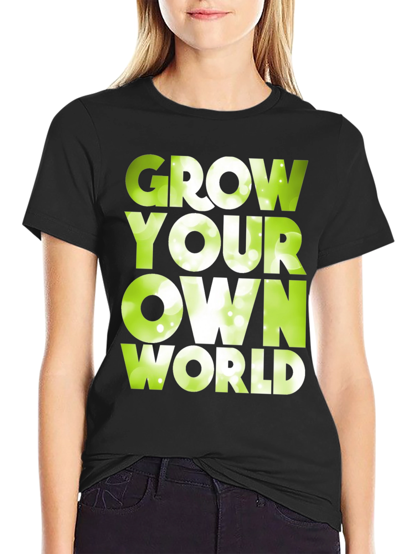 Grow Your Own World Graphic Tee - Black