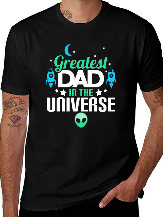 Greatest Dad in the Universe T-Shirt - Black