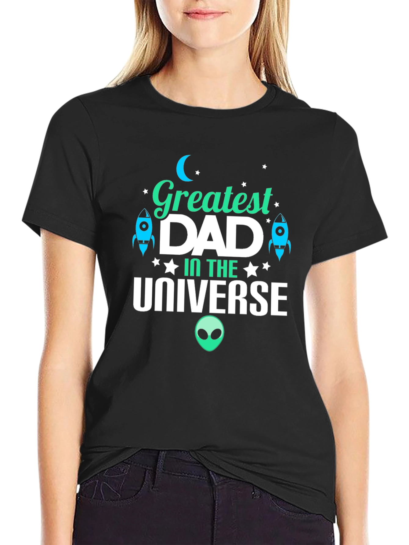 Greatest Dad in the Universe T-Shirt - Black