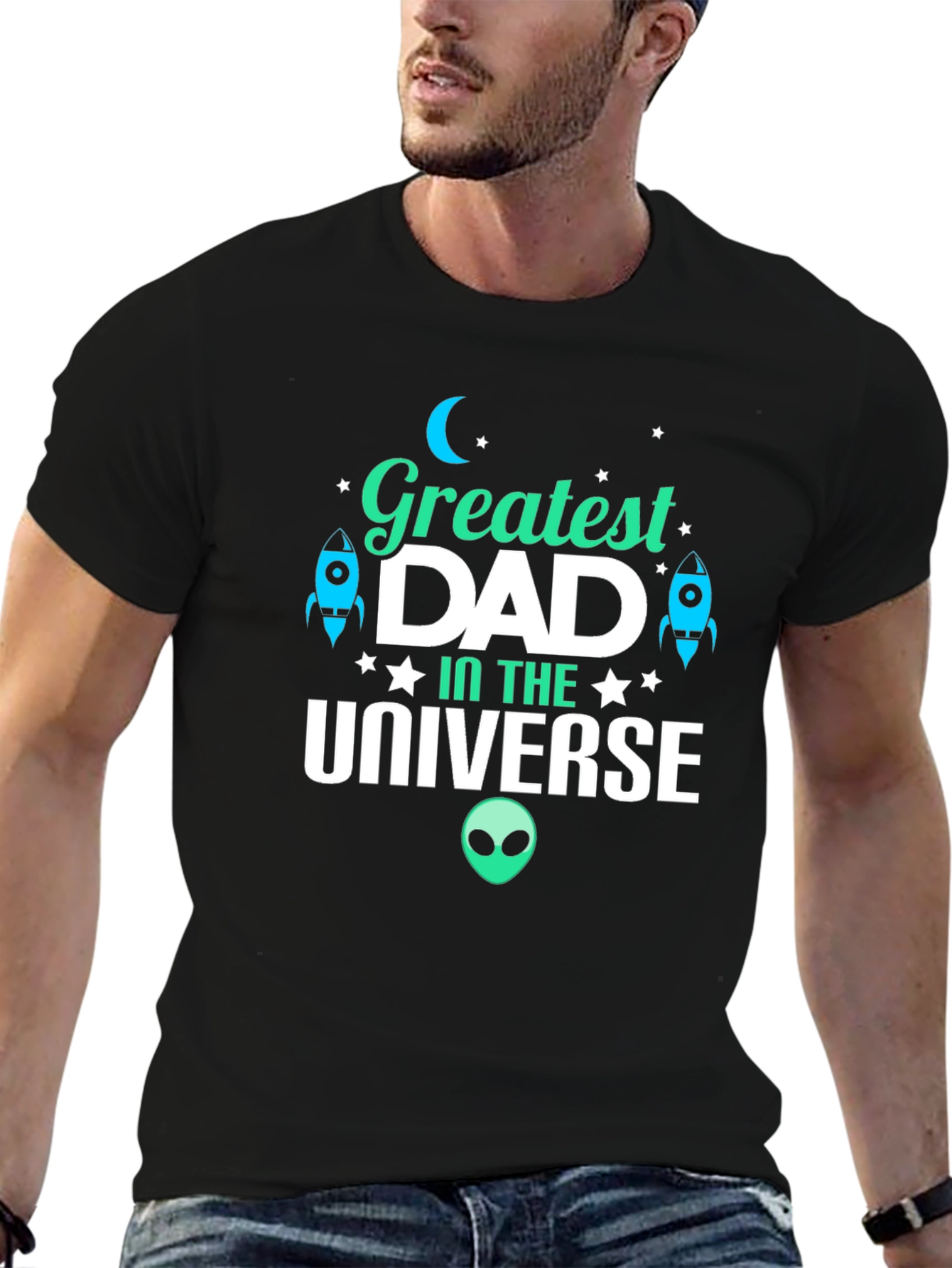 Greatest Dad in the Universe T-Shirt - Black