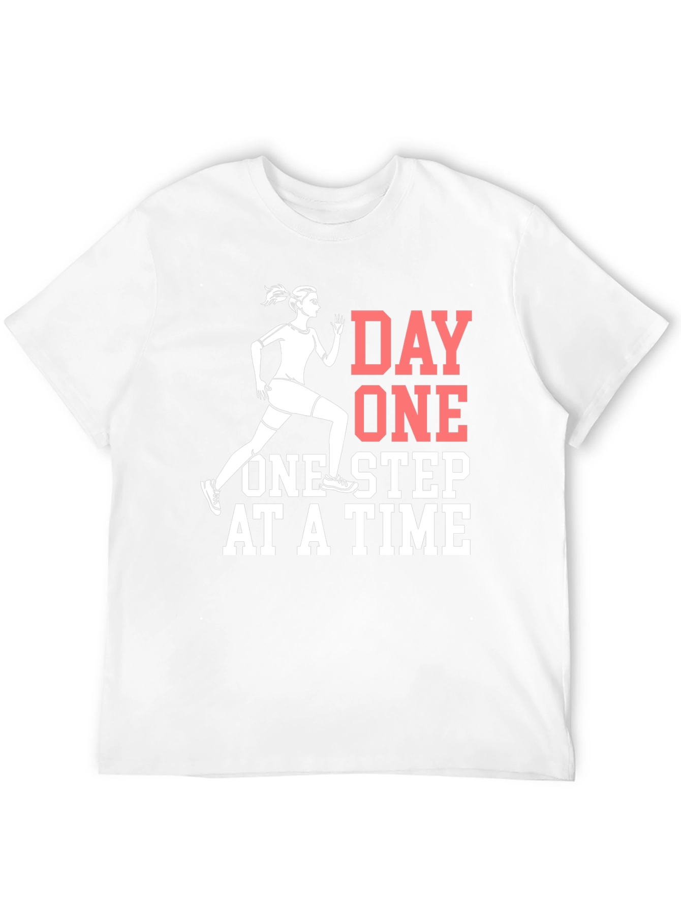 Day One Motivational Black Graphic T-Shirt